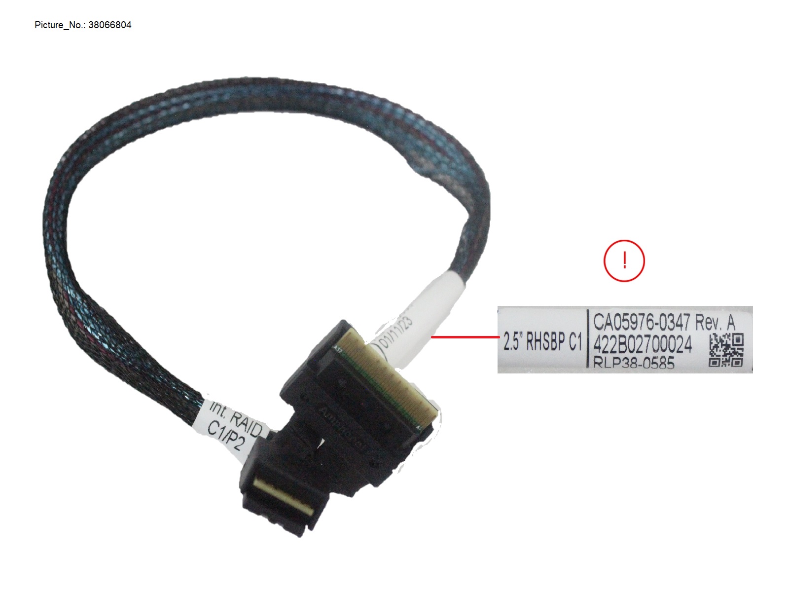 SLIMLINE SAS CABLE, INT RAID TO 2.5 RHSB