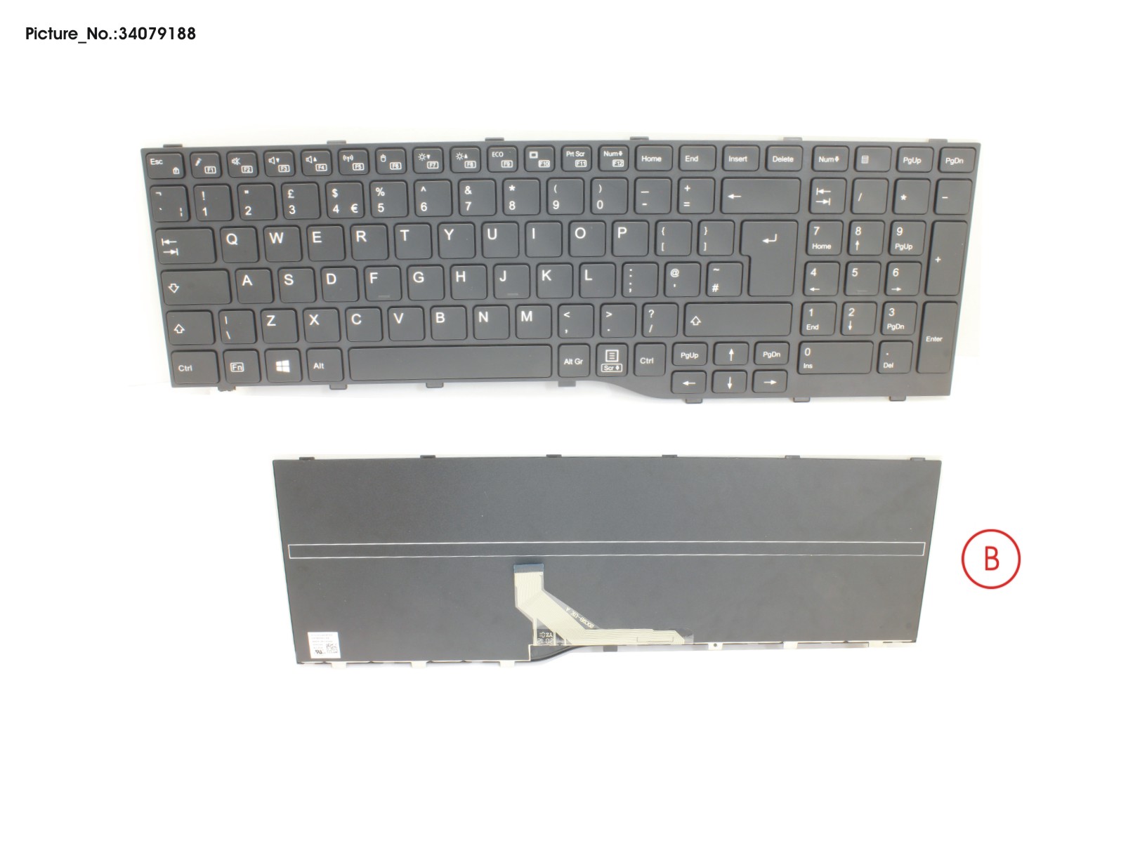 FUJITSU KEYBOARD BLACK UK WIN10