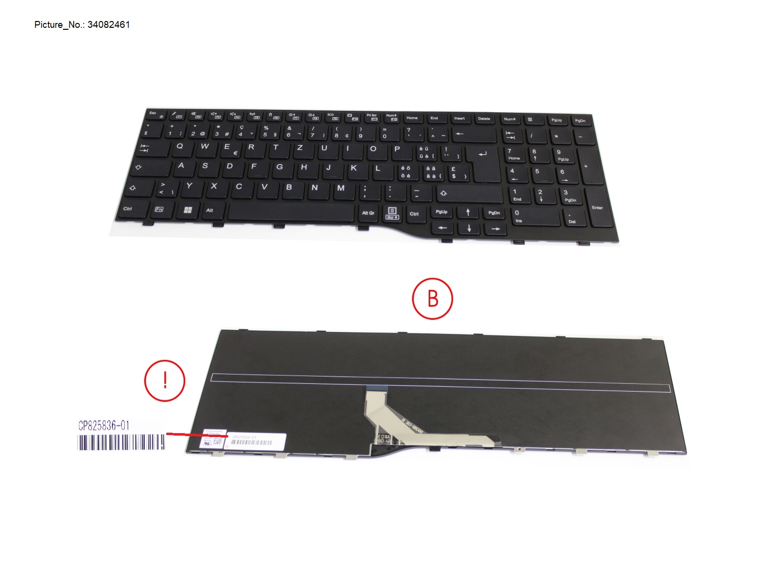 KEYBOARD BLACK SWISS WIN11