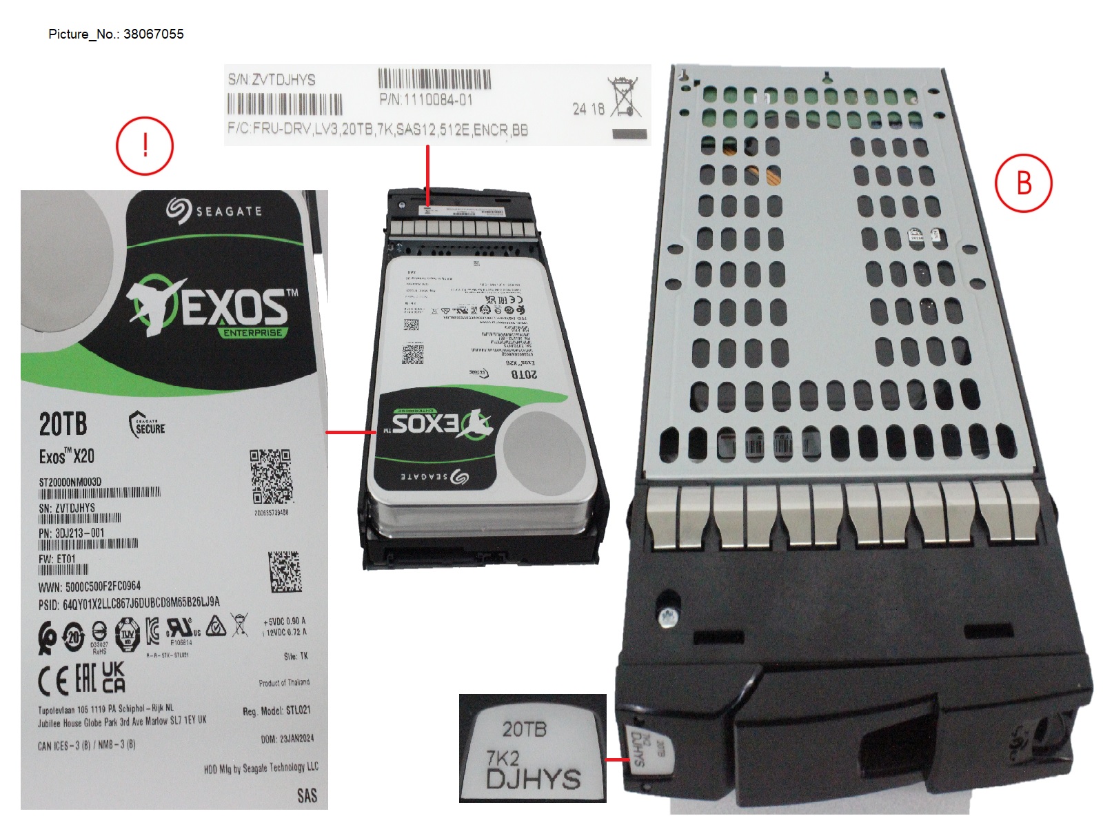 ETERNUS NU HDD,3.5,20TB,7K,12G,N-SAS,51