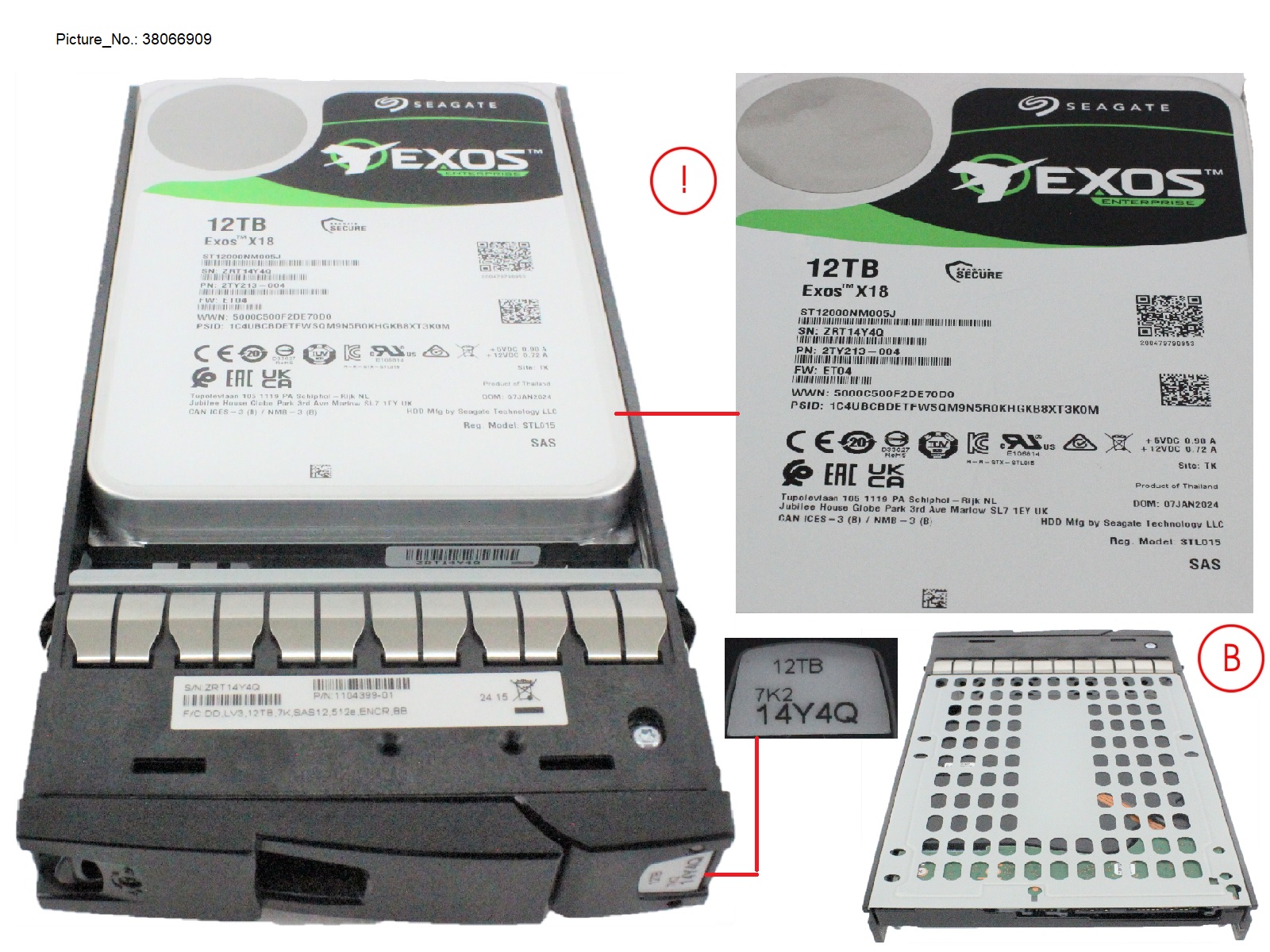 ETERNUS NU SED HDD,3.5,12TB,7K,12G,N-SA