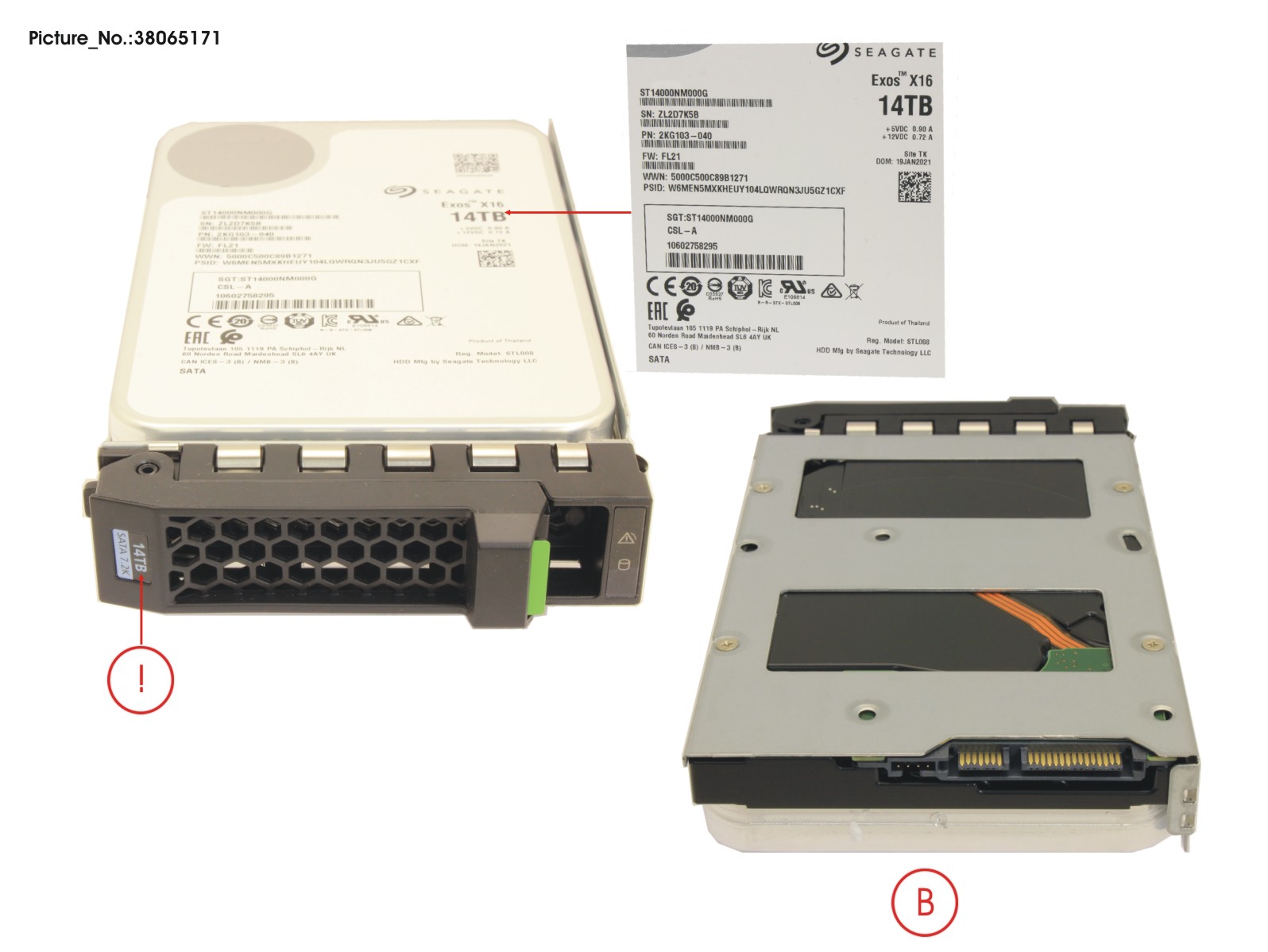 HD SATA 6G 14TB 7.2K 512E HOT PL 3.5 BC