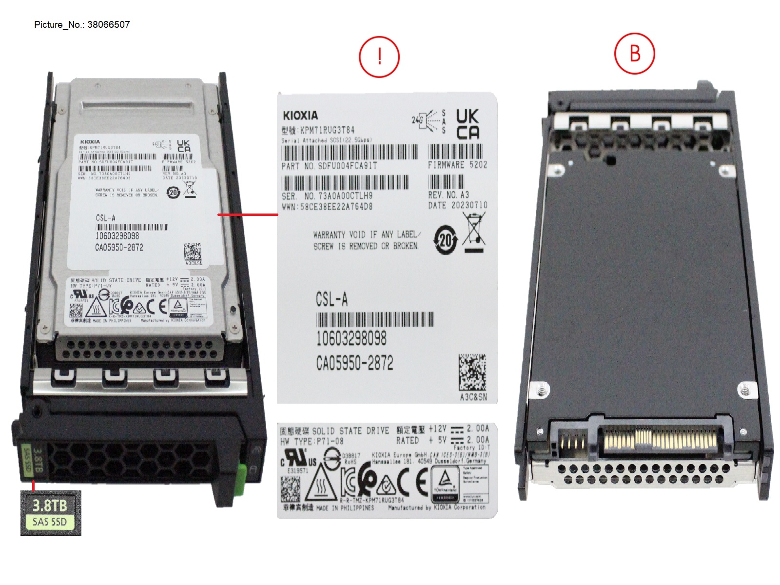 SSD SAS 24G RI 3.84TB IN SFF SLIM