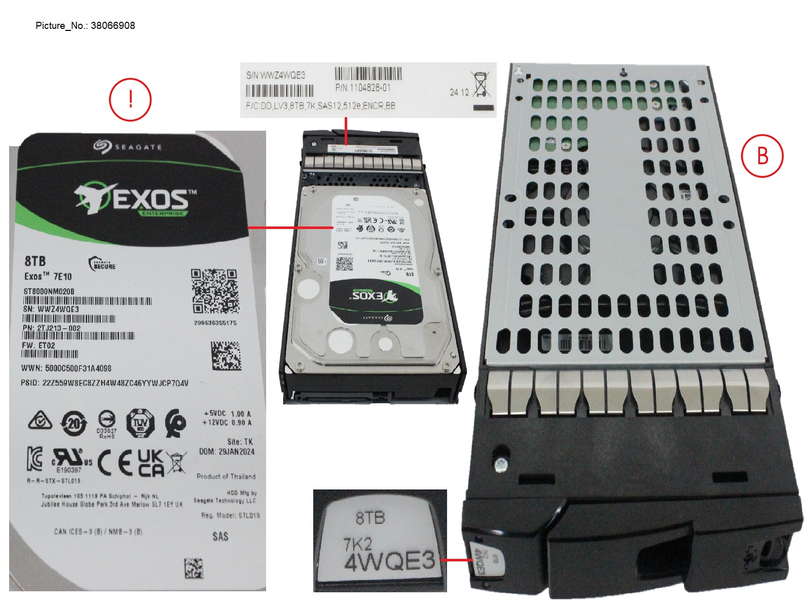 ETERNUS NU SED HDD,3.5,8TB,7K,12G,N-SAS