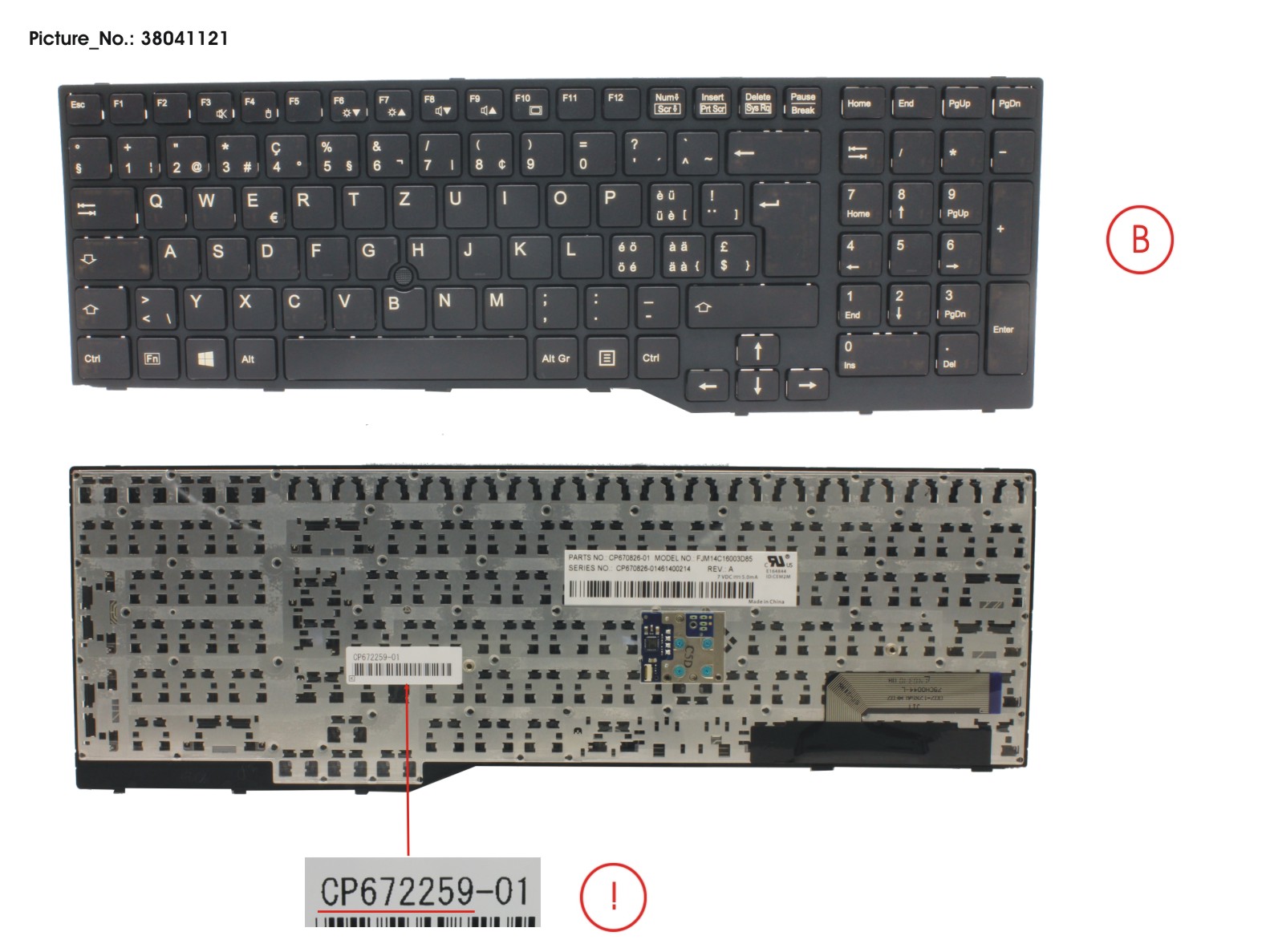 KEYBOARD 10KEY BLACK W/ TS SWISS