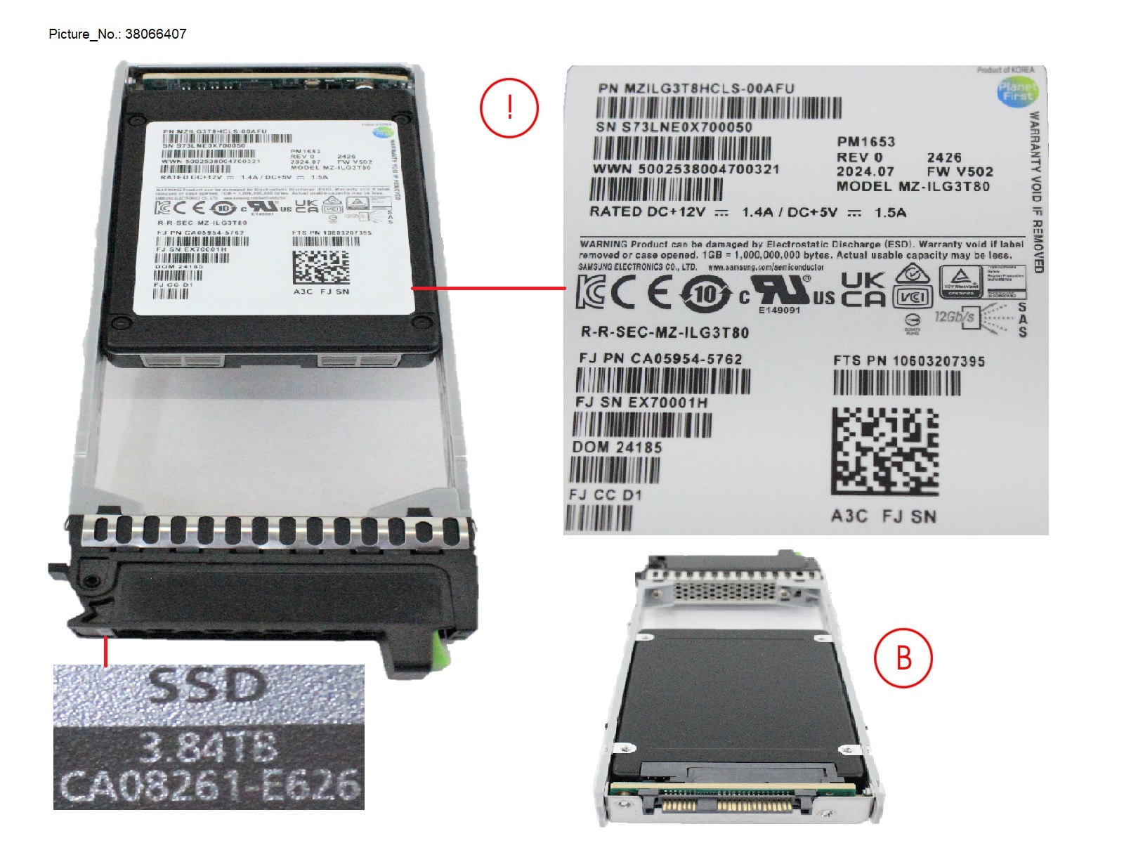 DX/AF SSD SAS 2.5 3.84TB 12G