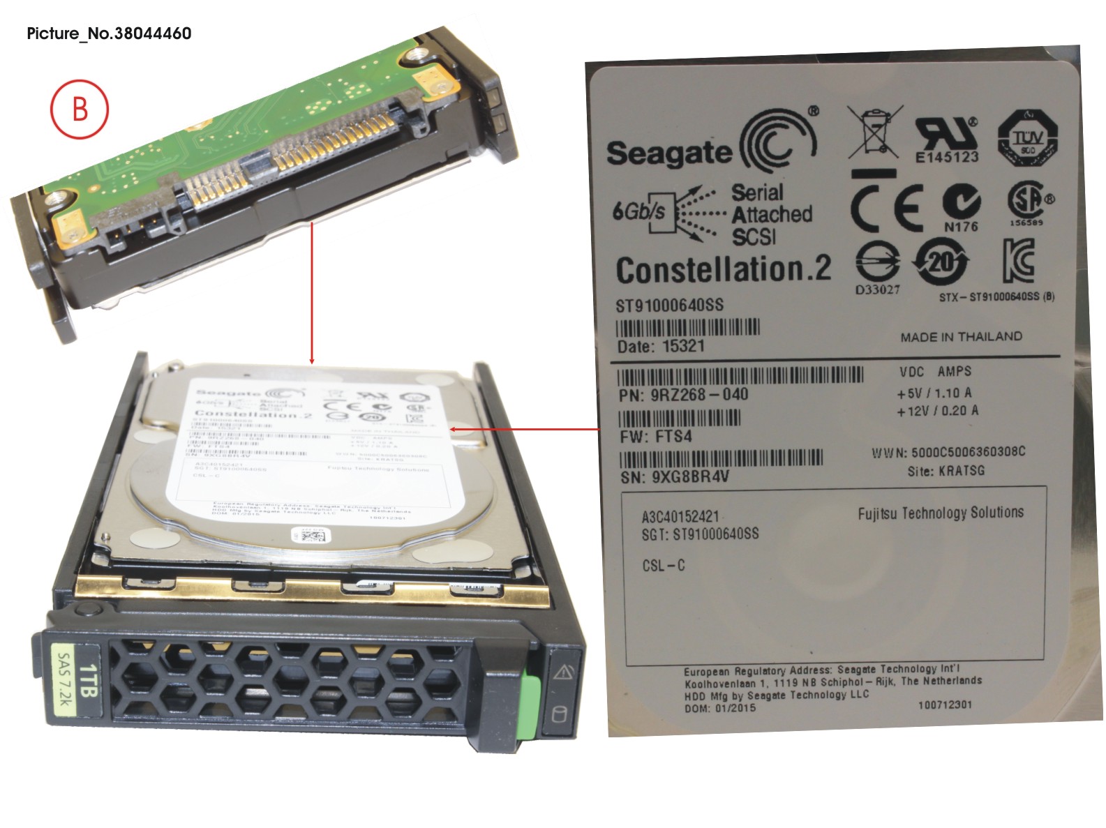 HD SAS 6G 1TB 7.2K HOT PL 2.5 BC