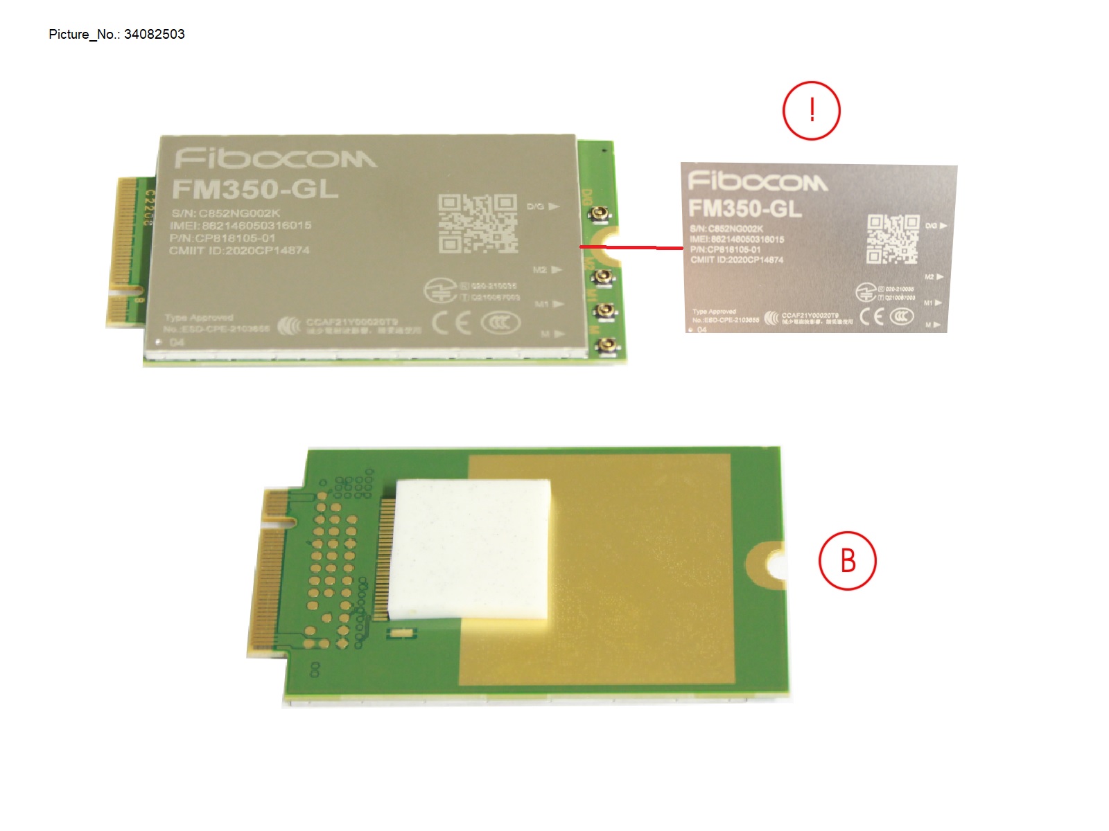 WWAN MODULE FM350-GL W/ RBR HEAT (5G)