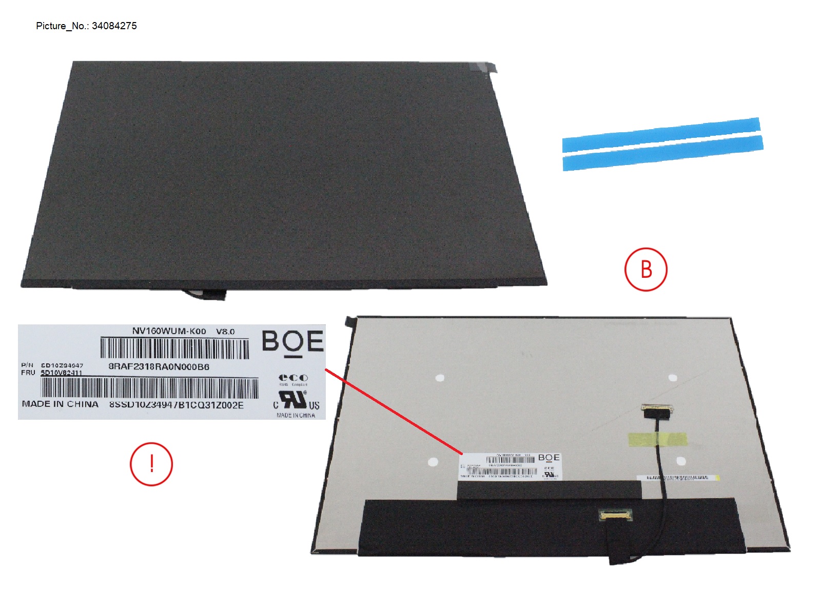 LCD ASSY 16 WUXGA W/ TOUCH