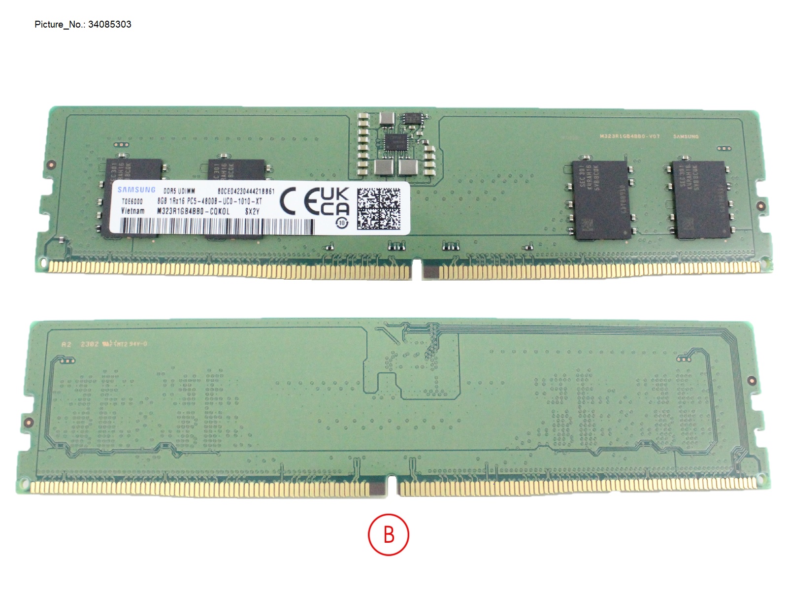 MEMORY 8GB DDR5-4800 UNB