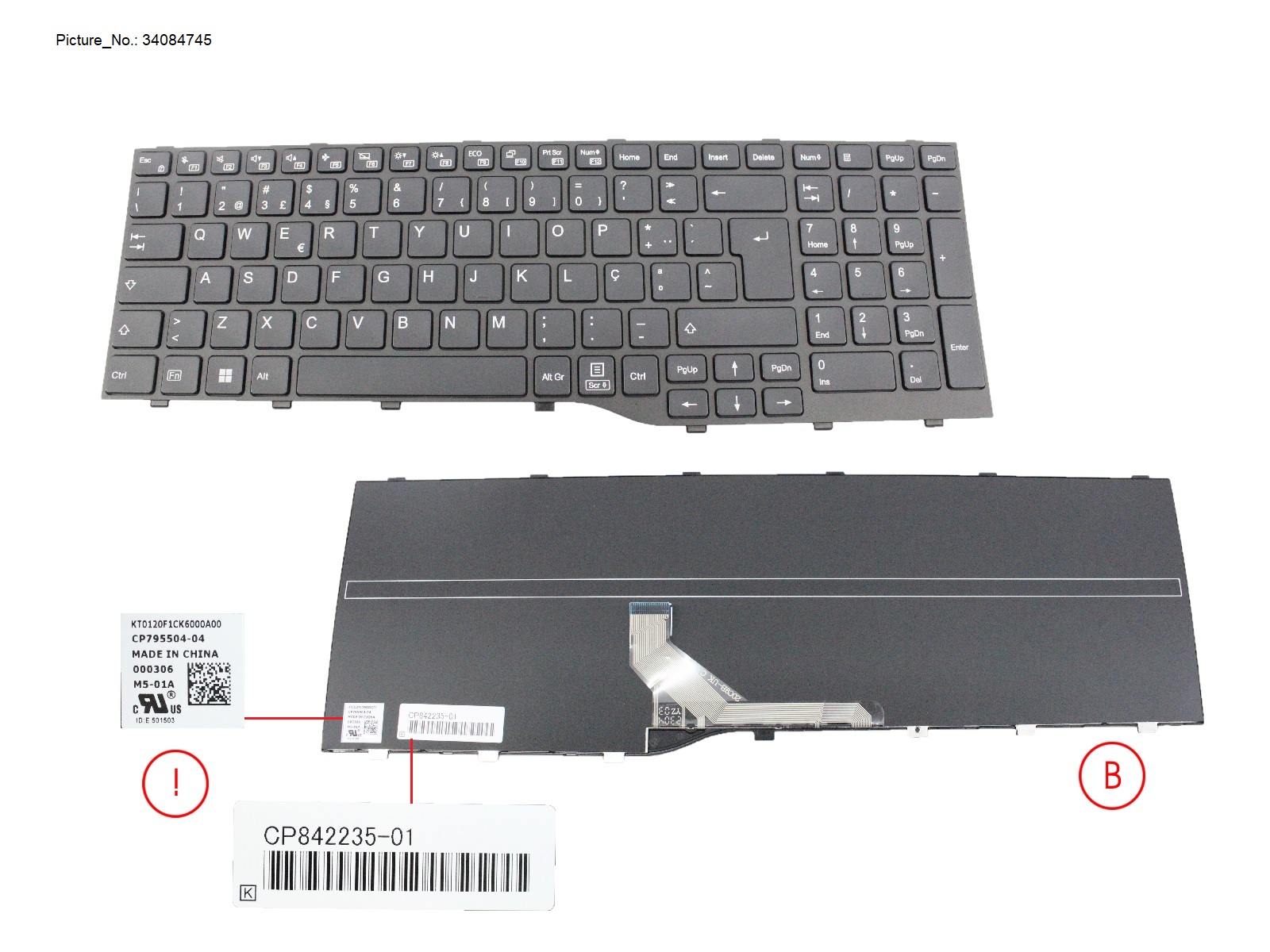 KEYBOARD BLACK PORTUGAL WIN11 (NEW_FN)