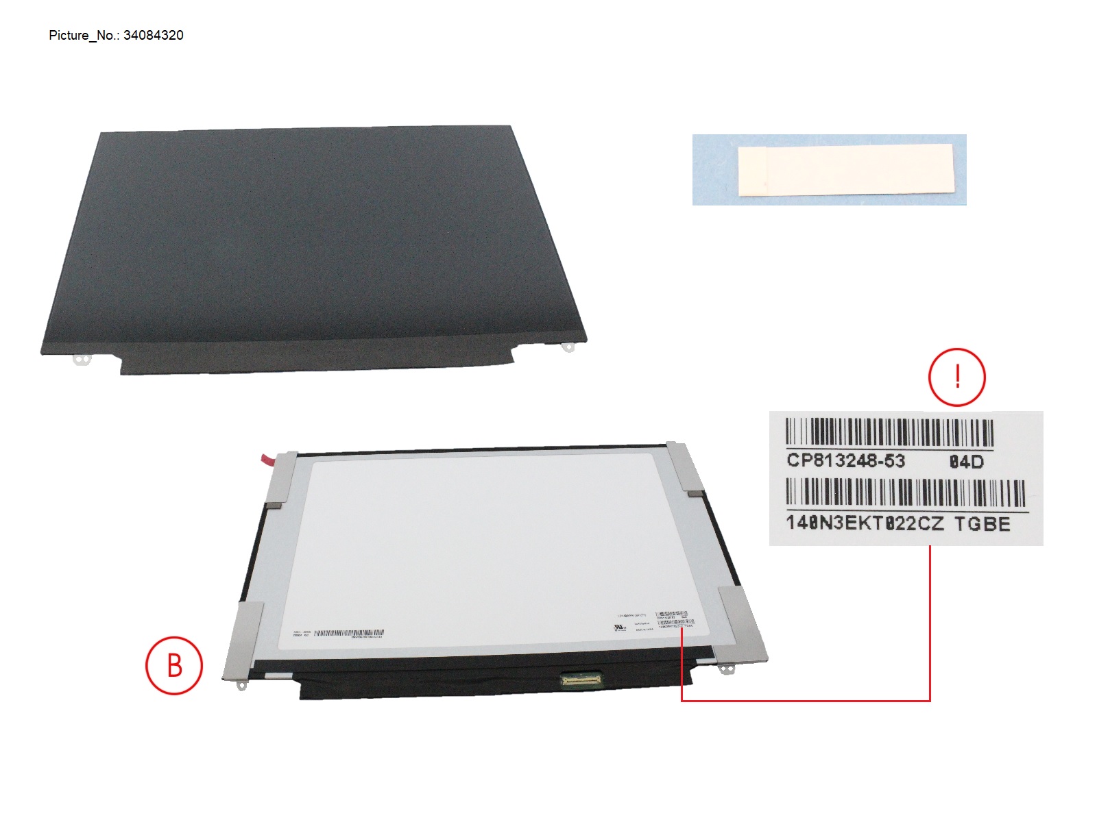 LCD ASSY 14 FHD TOUCH W/ PLATE