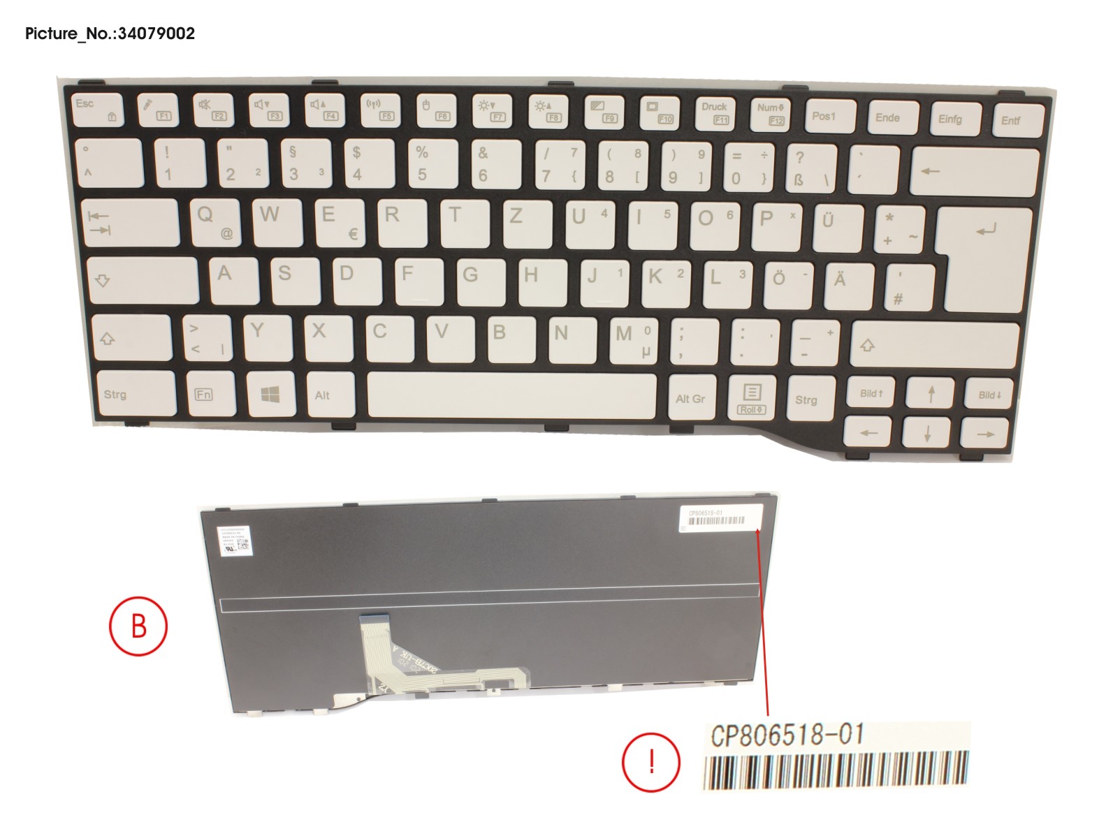 KEYBOARD WHITE GERMAN WIN10