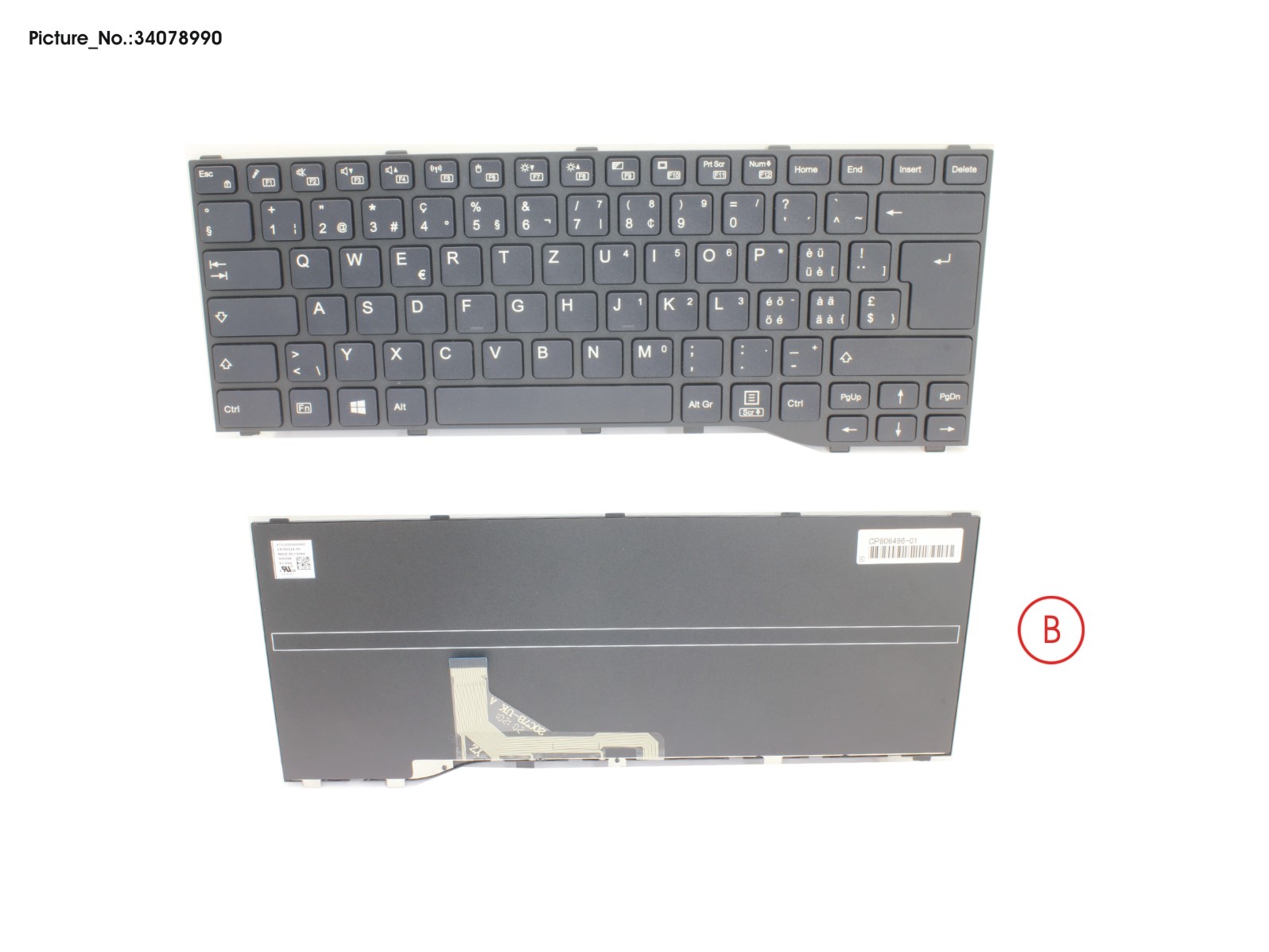 KEYBOARD BLACK SWISS WIN10