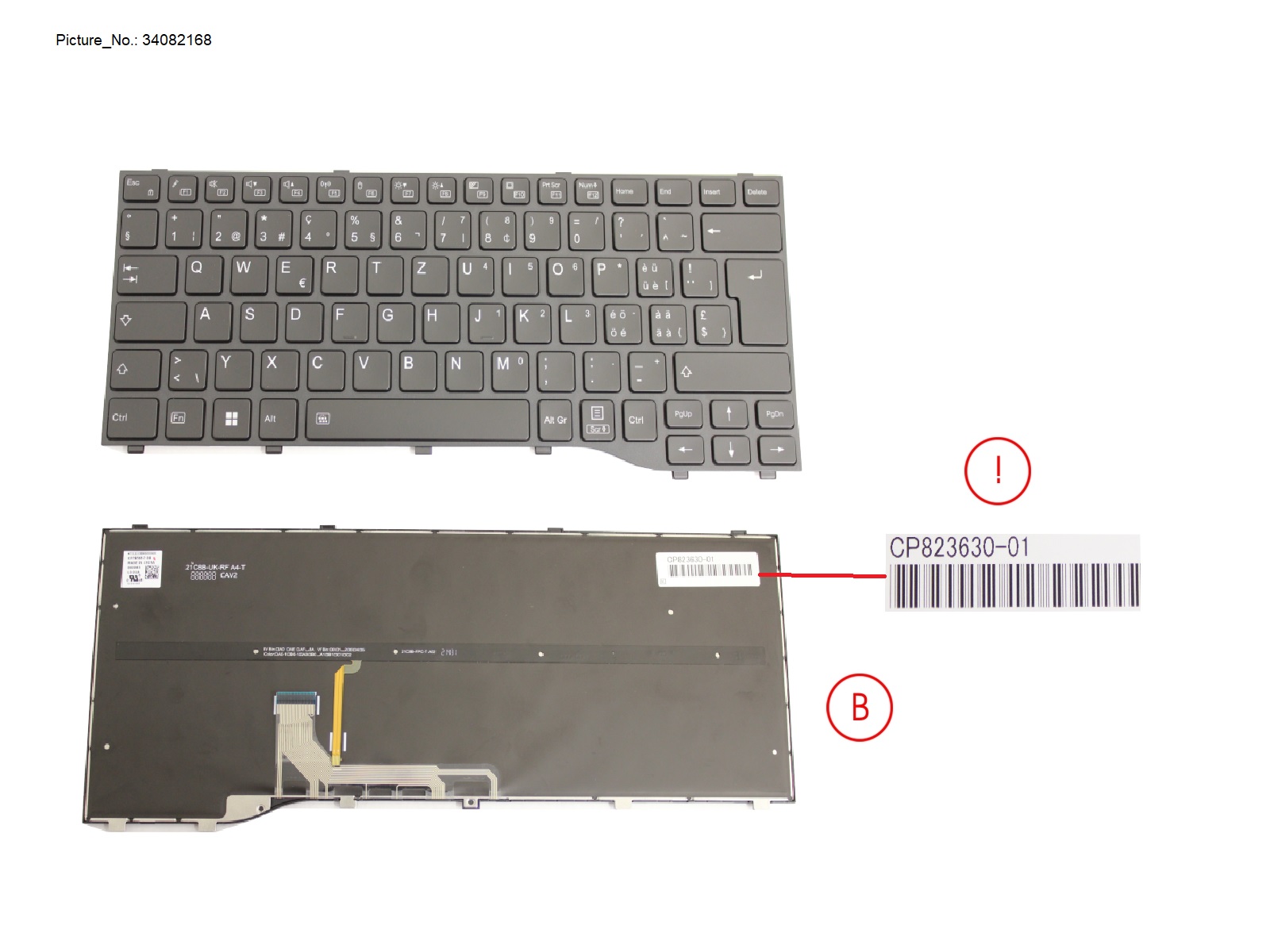 KEYBOARD BLACK W/ BL SWISS