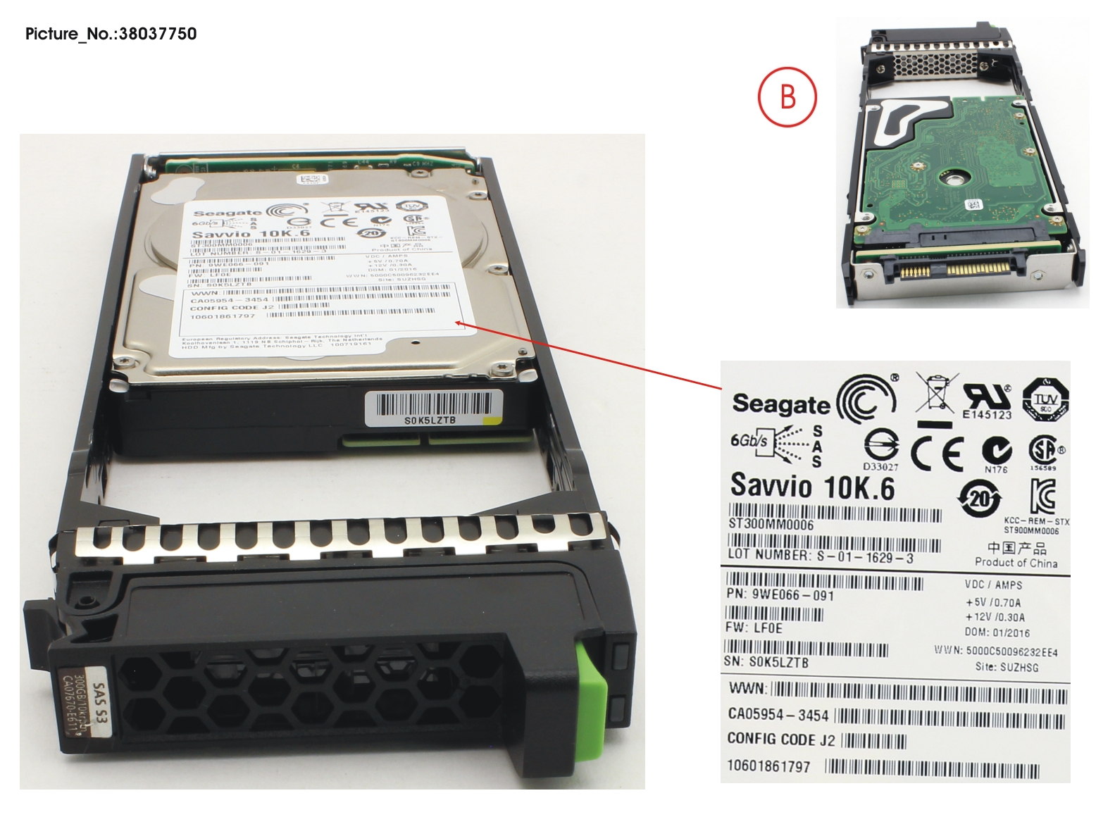 DX S3 HD DRIVE 2.5  300GB 10K X1