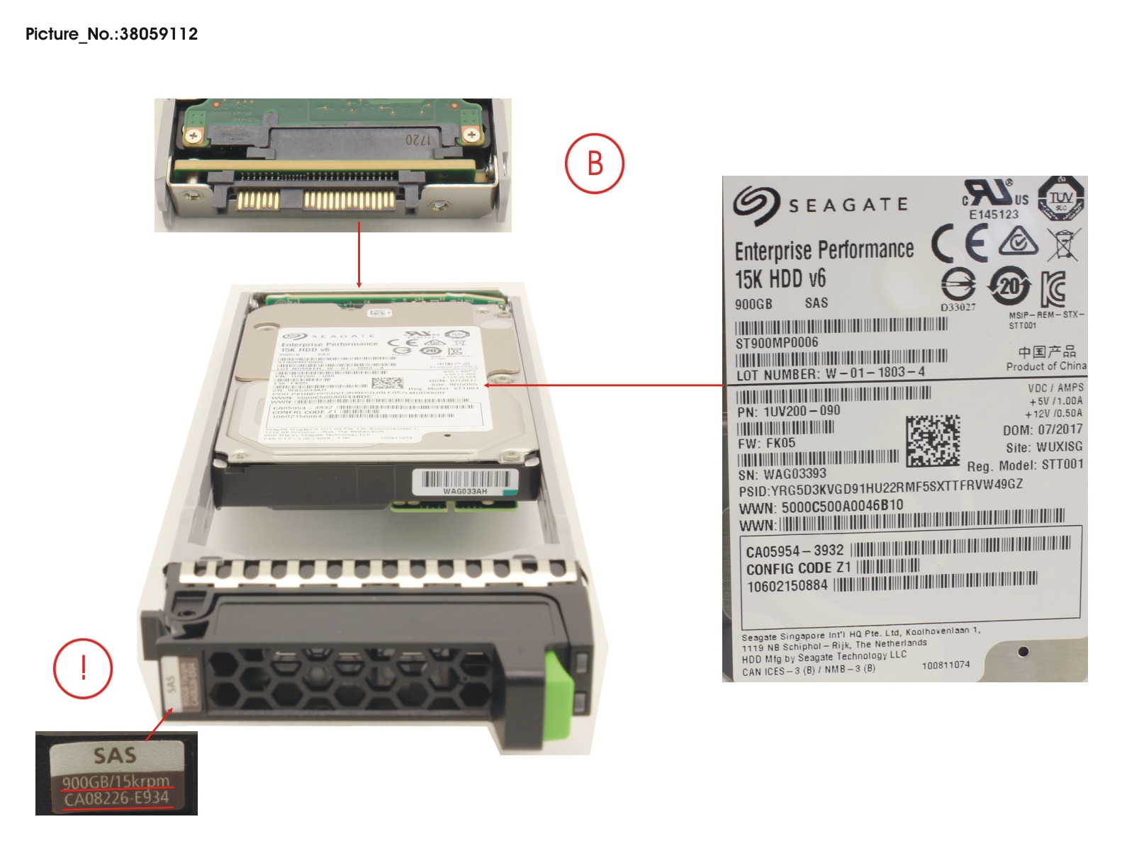 FUJITSU DX100/200 S3 S4 HD DRIVE 2.5 900GB 15k