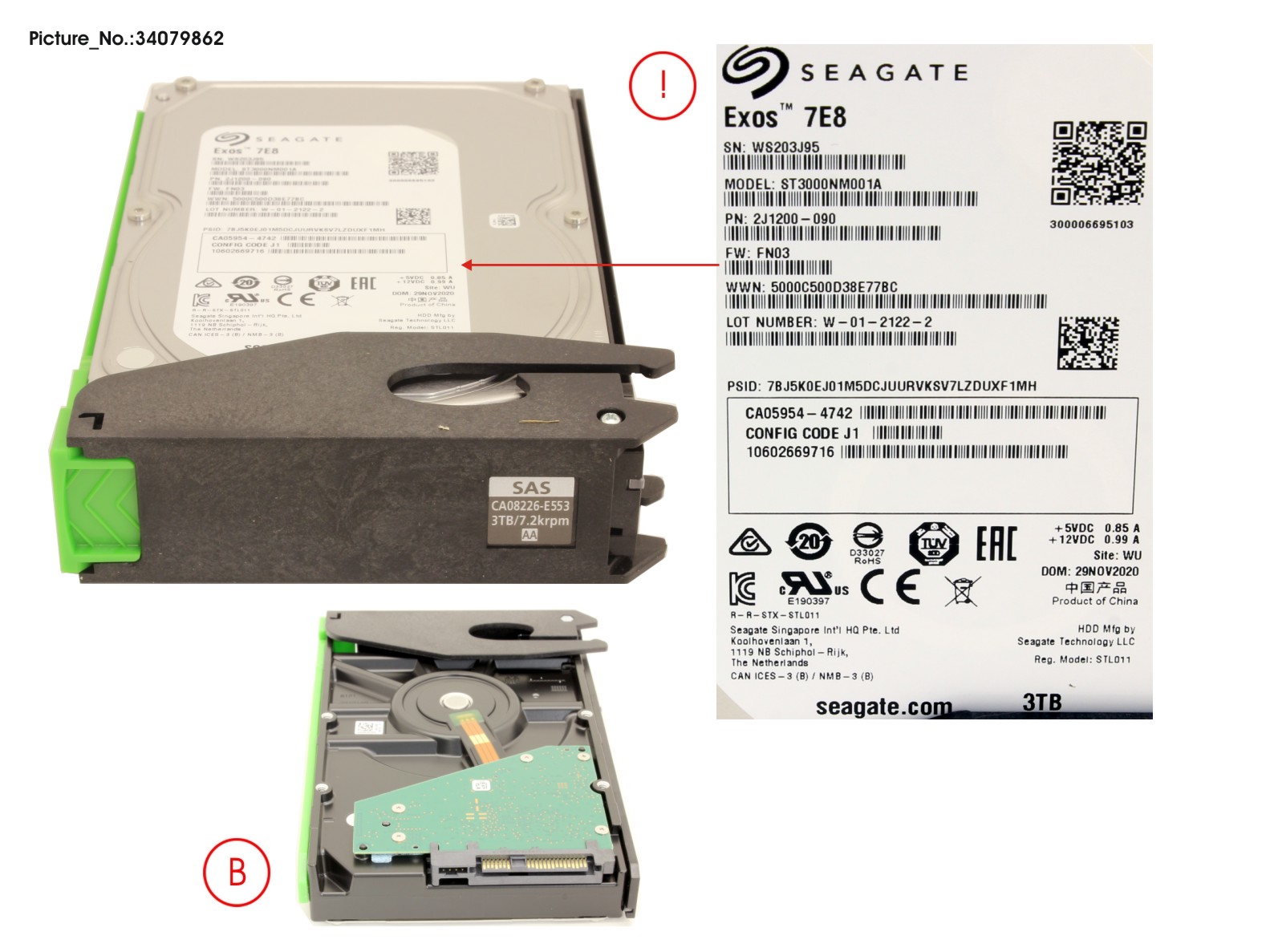 DX HDDE HD NLSAS 3TB 7.2 3.5 X1