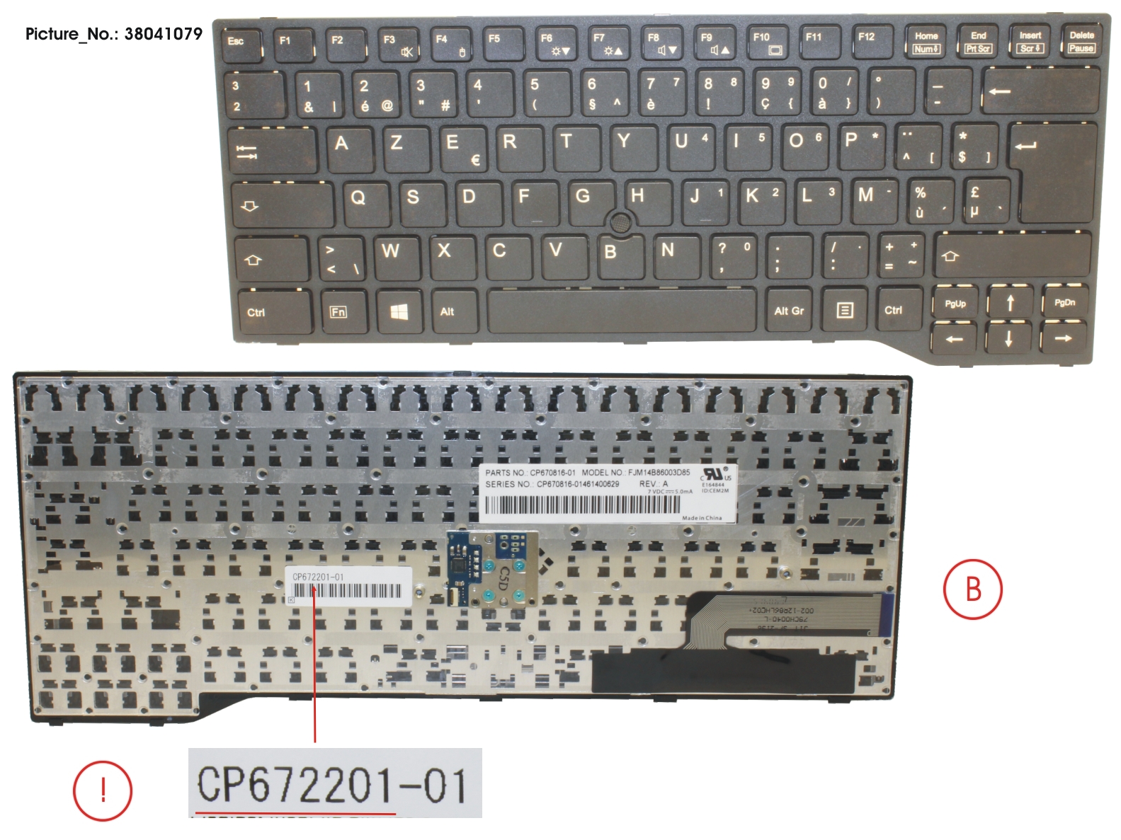 KEYBOARD BLACK W/ TS BELGIUM