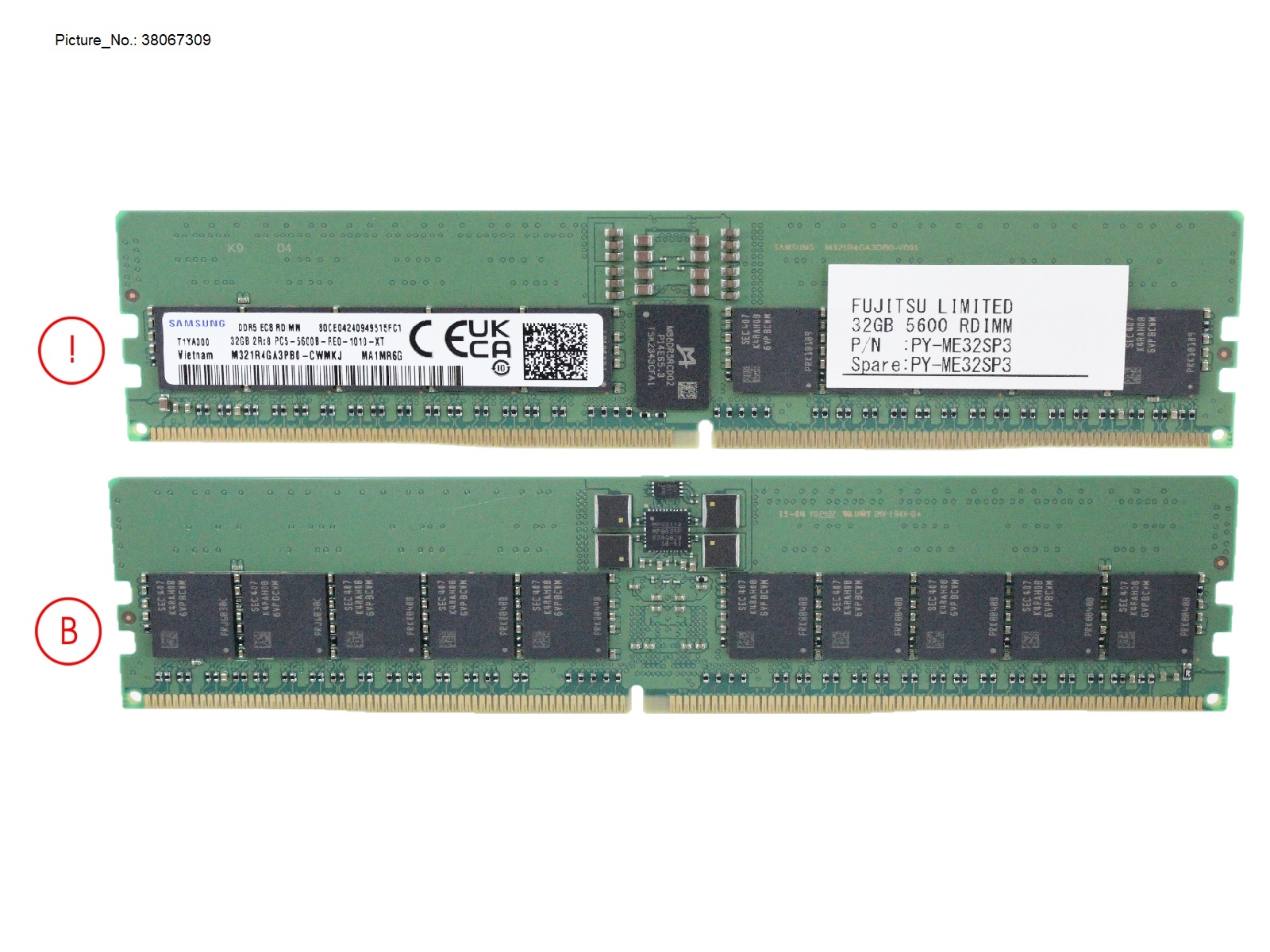 32GB (1X32GB) 2RX8 DDR5-5600 R ECC