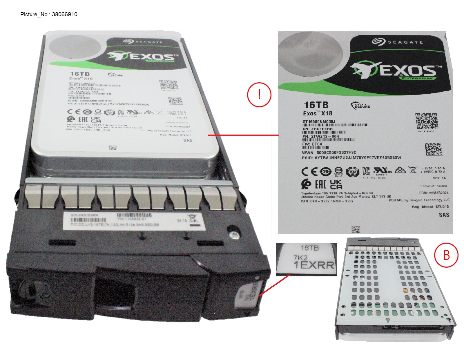 ETERNUS NU SED HDD,3.5,16TB,7K,12G,N-SA