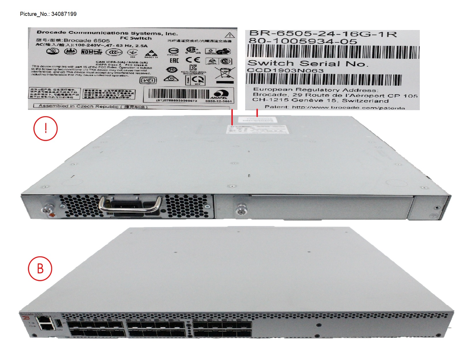 BR6505,24P,0 SFPS,BR,AC,SINGLE PSU