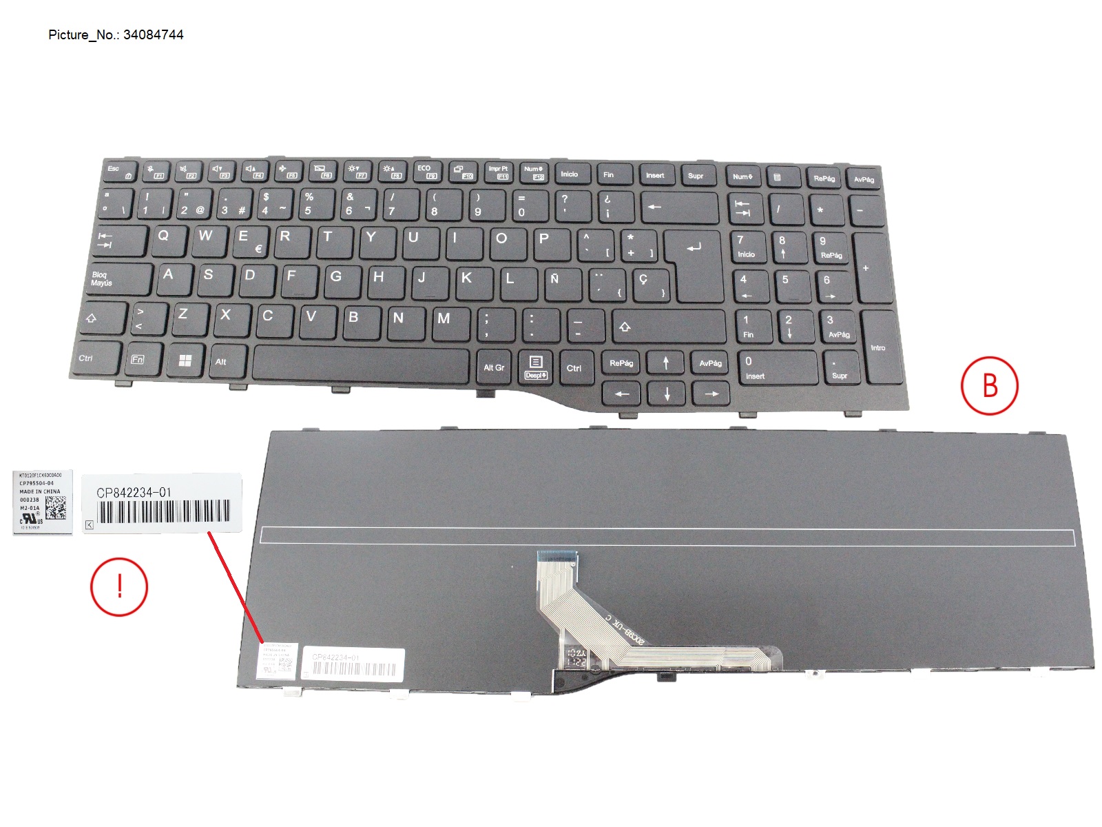 KEYBOARD BLACK SPAIN WIN11 (NEW_FN)