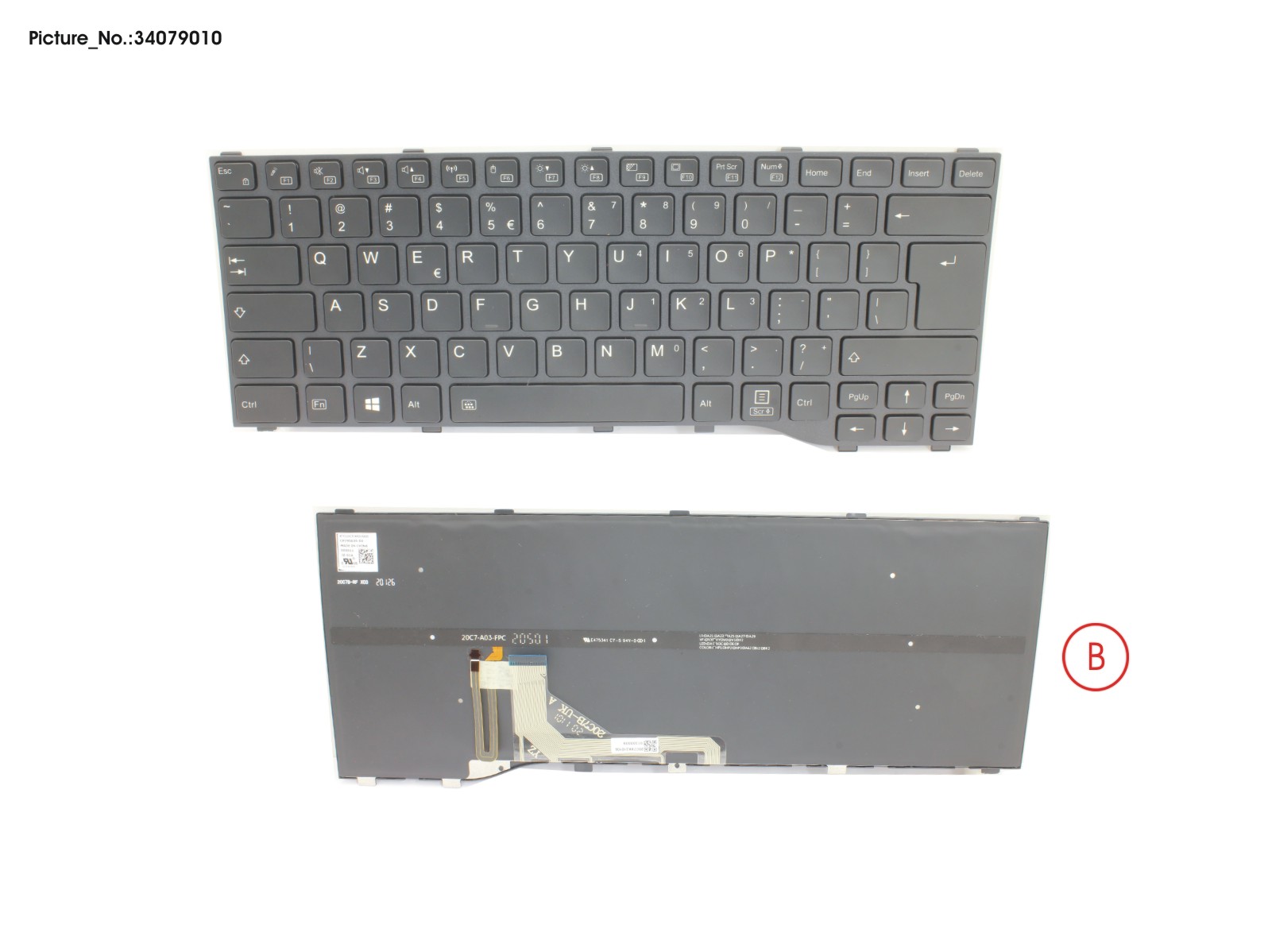 KEYBOARD BLACK W/ BL US