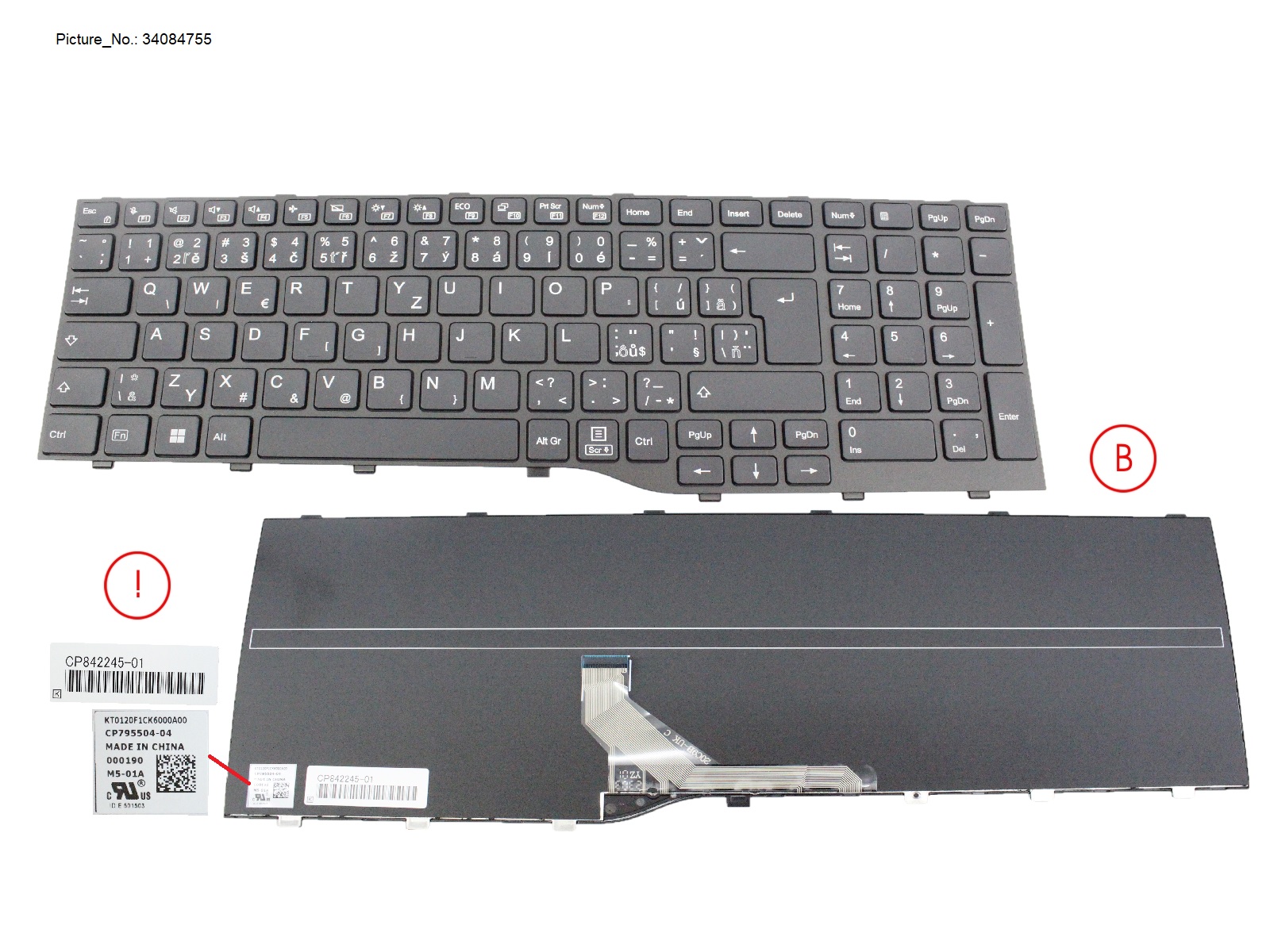 KEYBOARD BLACK CZ/SLV/US WIN11 (NEW_FN)