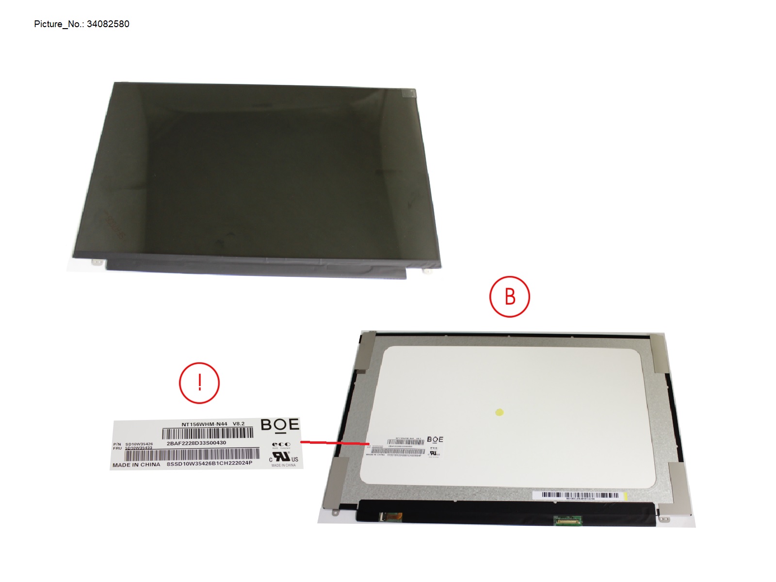 LCD ASSY 15 HD W/ PLATE