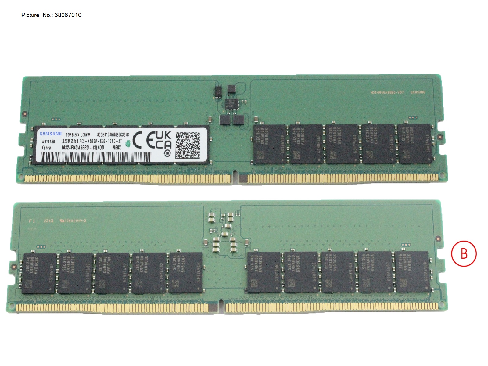 32GB (1X32GB) 2RX8 DDR5-4800 U ECC