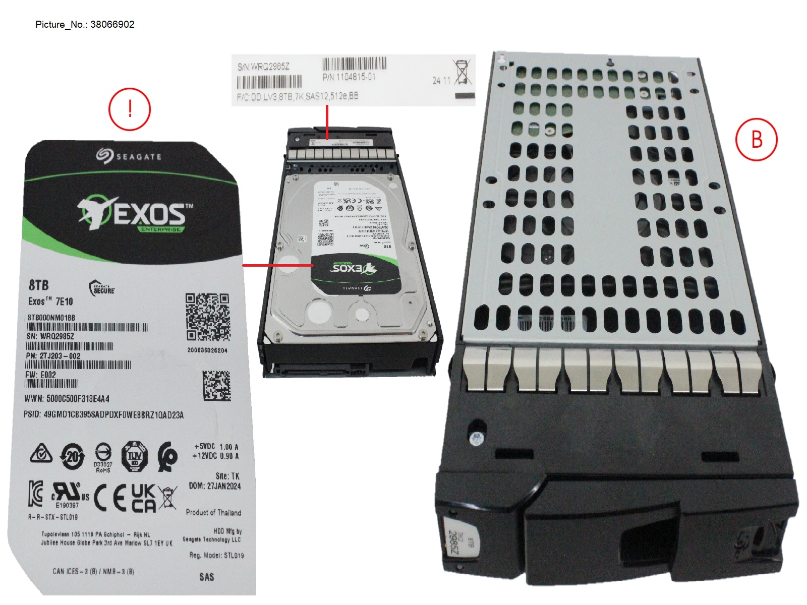 ETERNUS NU HDD,3.5,8TB,7K,12G,N-SAS,512