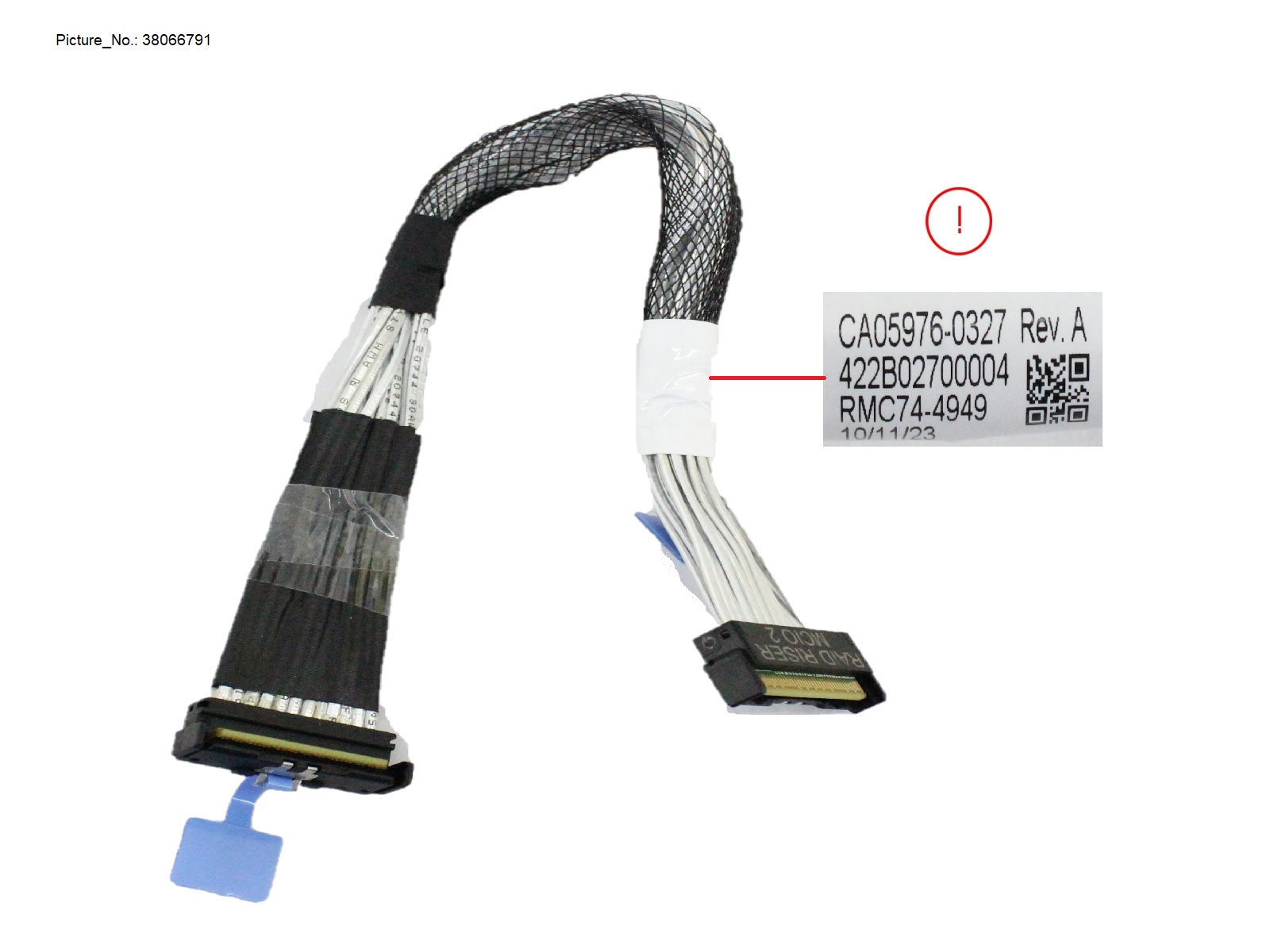 MCIO CABLE, MB TO X8 INT RAID RISER, 1 T