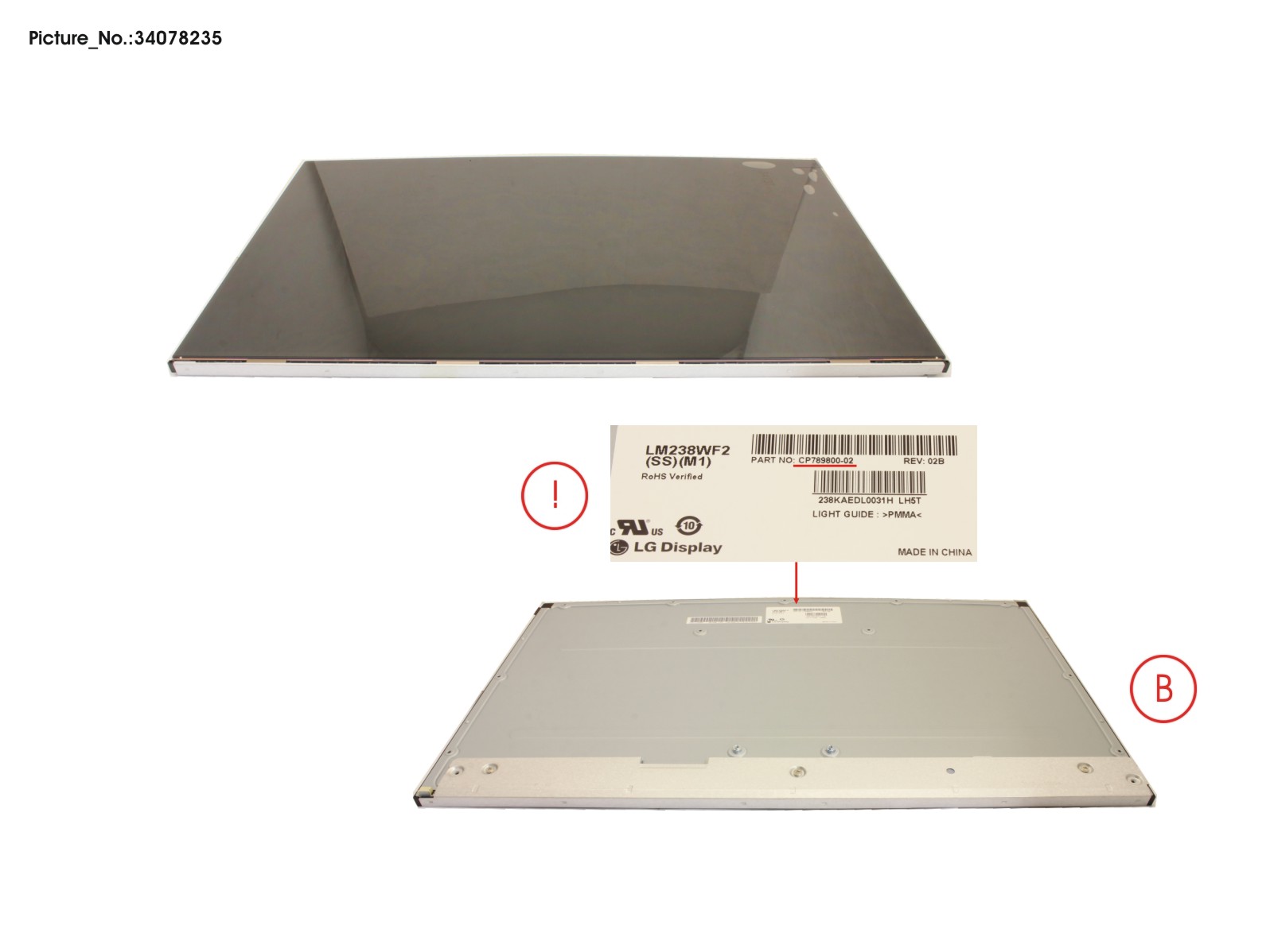 FUJITSU LCD PANEL LM238WF2-SSM1-23.8"