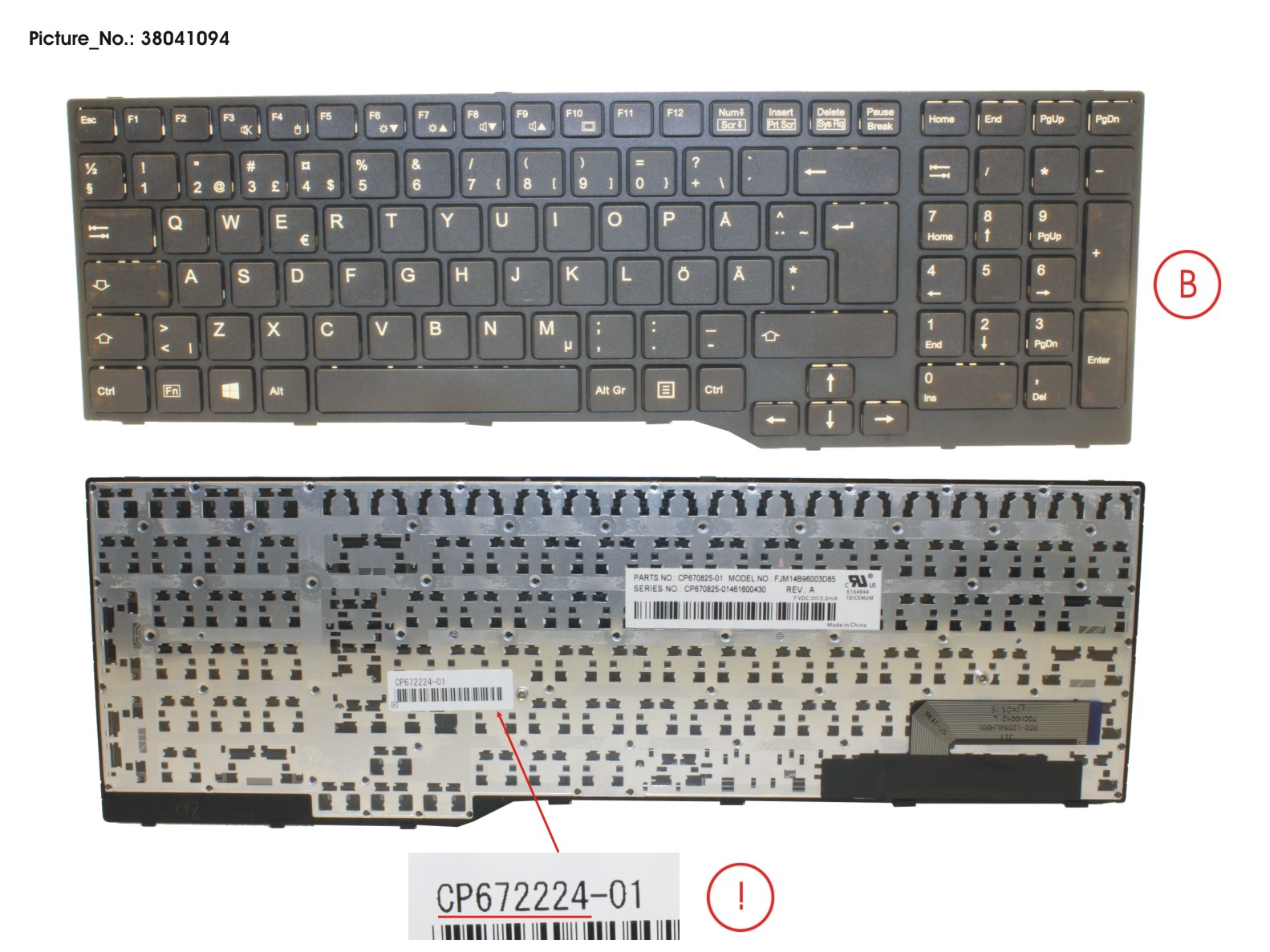 FUJITSU KEYBOARD 10KEY BLACK W/O TS SWE/FINLAND