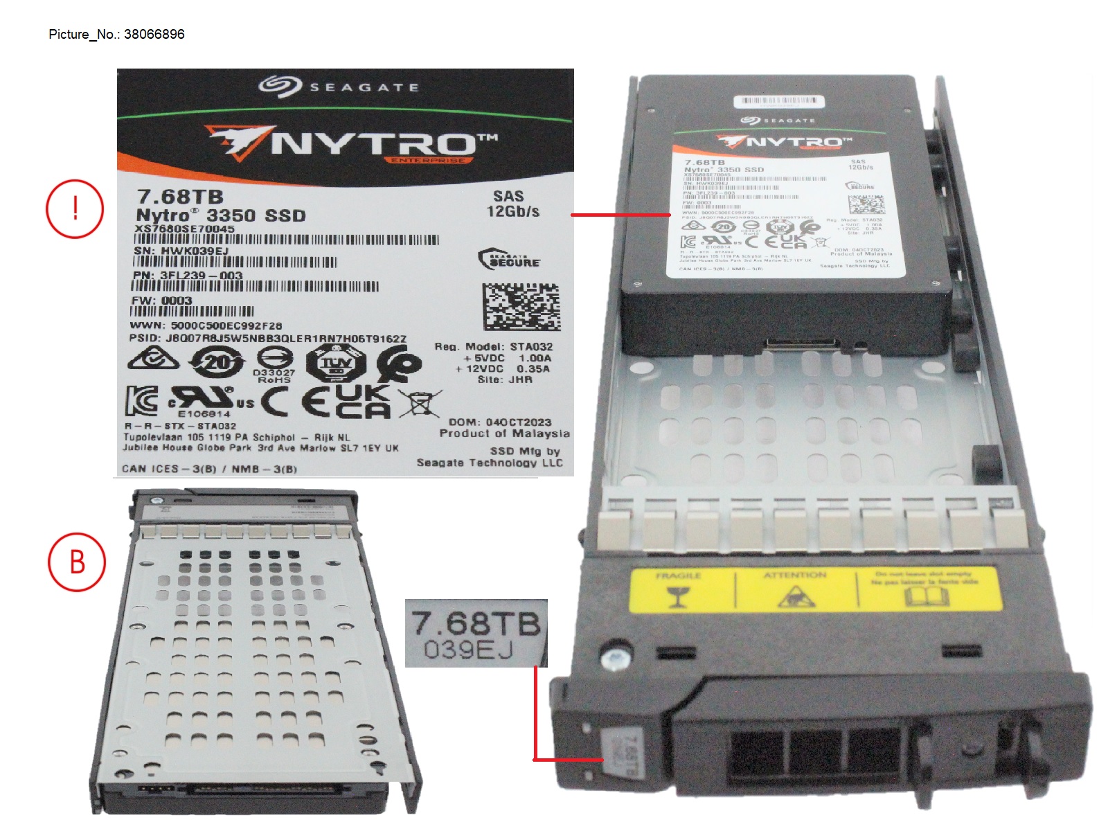 ETERNUS NU SSD,2.5,7.68TB,12G,SAS