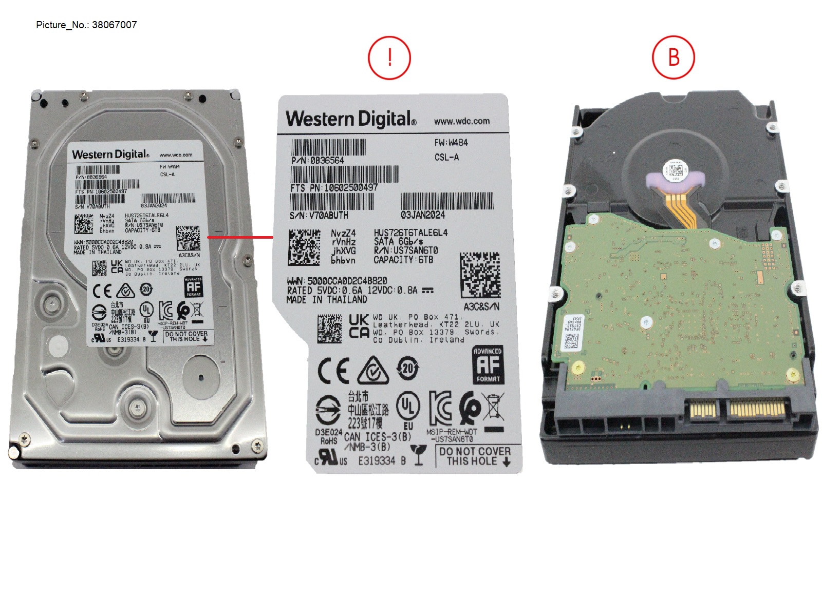 HD BC-SATA 6G 6TB 7K2 512E NON-HOT PL LF