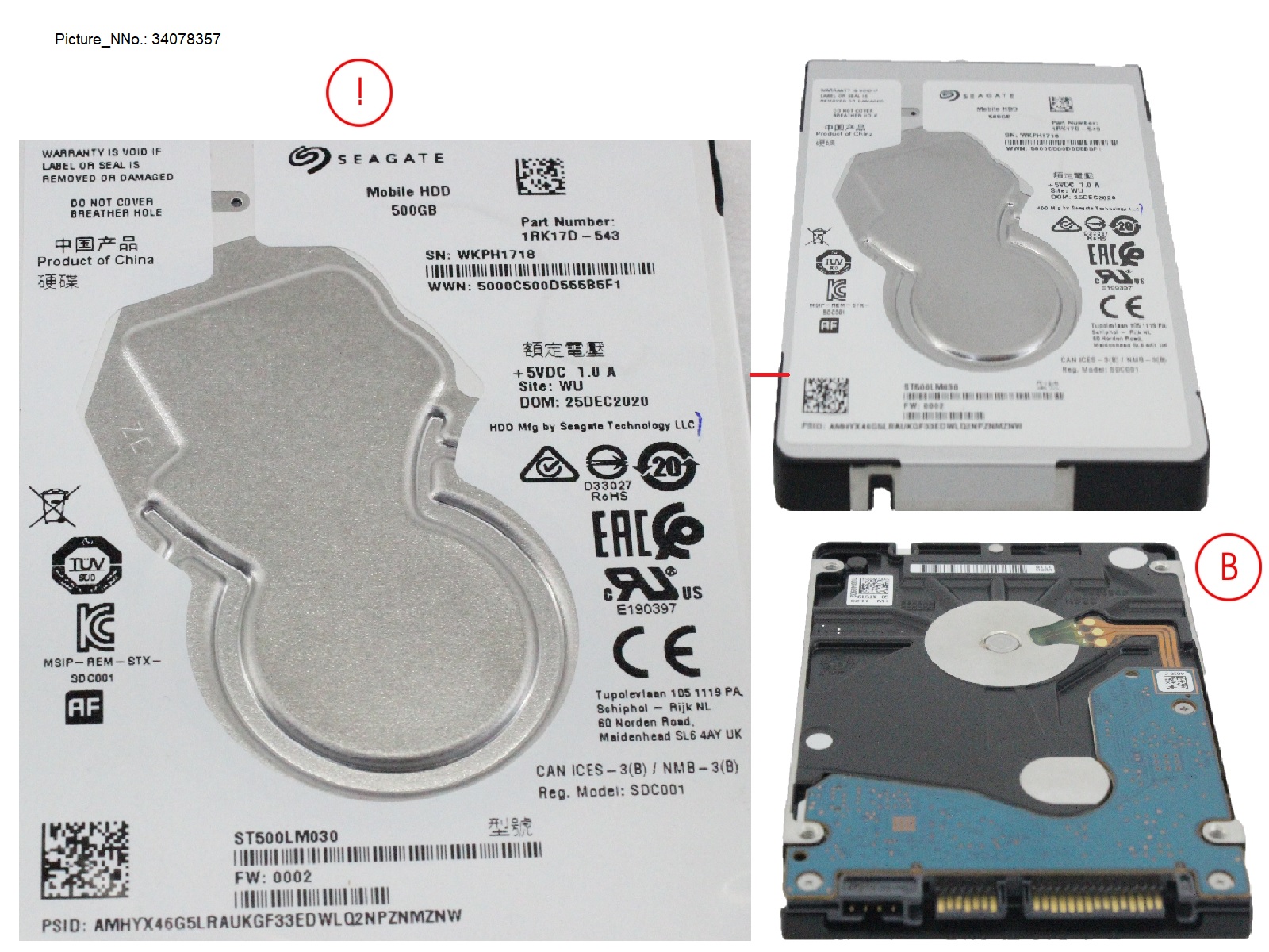 HDD 500GB SATA S3 5.4K 2.5