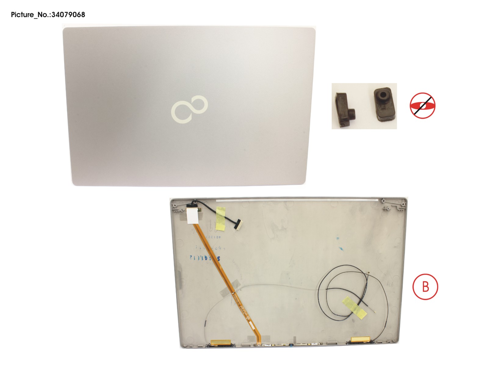 LCD BACK COVER ASSY (W/ HELLO)