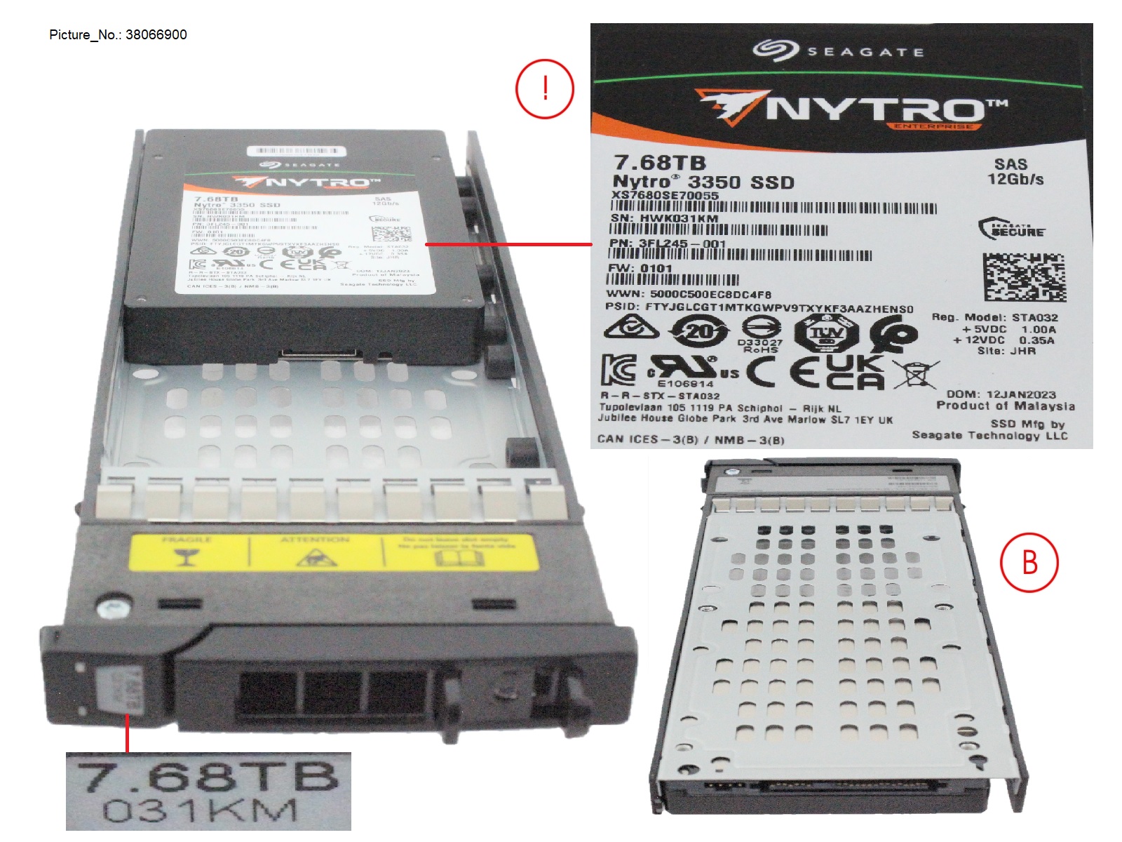 ETERNUS NU SED SSD,2.5,7.68TB,12G,SAS