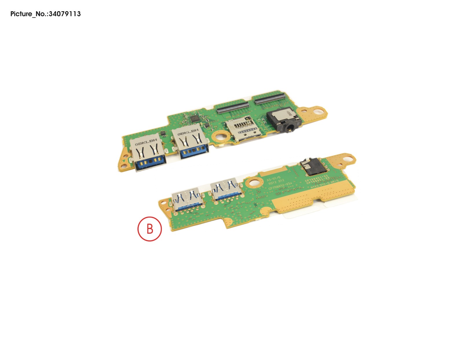 SUB BOARD, AUDIO/USB/SD CARD