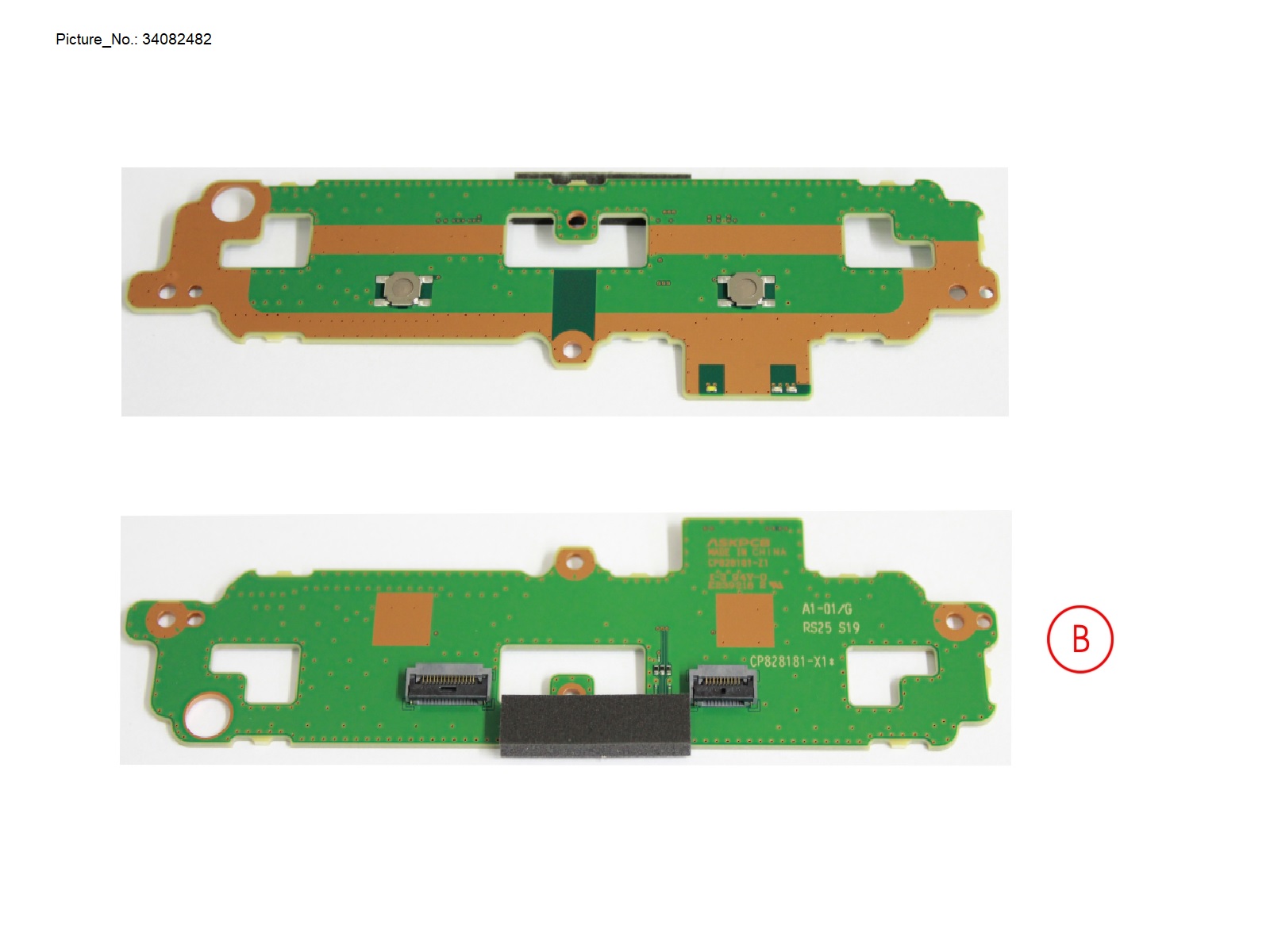 SUB BOARD, TP BUTTONS