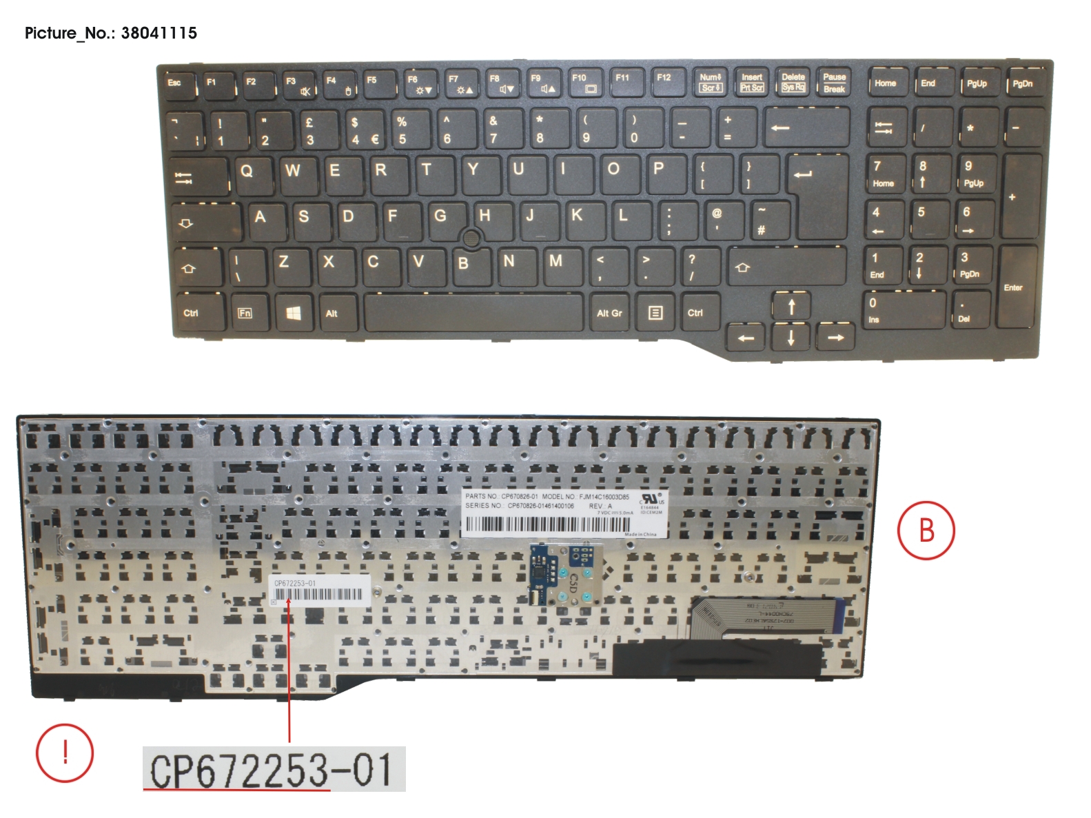 KEYBOARD 10KEY BLACK W TS UK