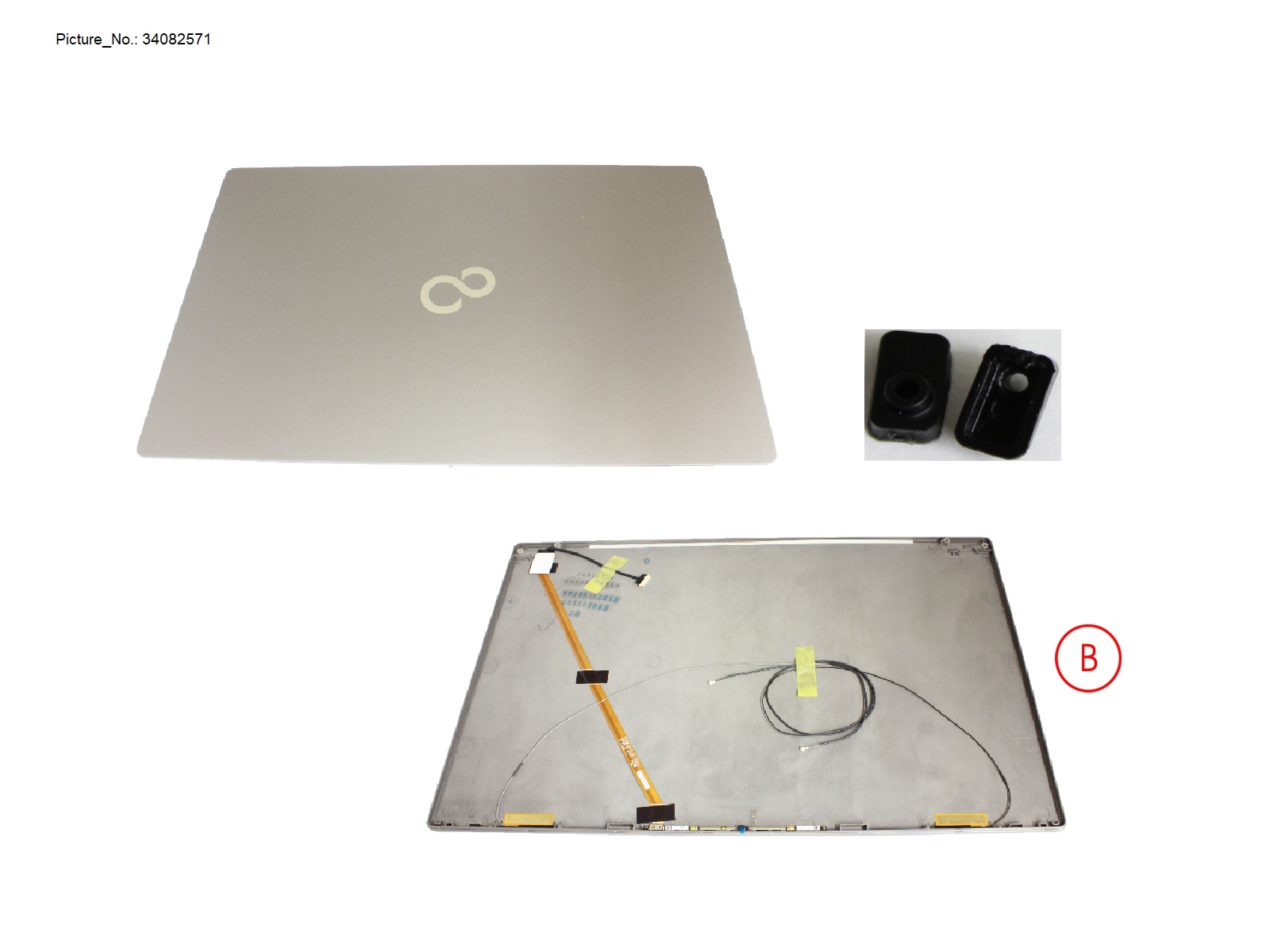 LCD BACK COVER ASSY (W/ HELLO)