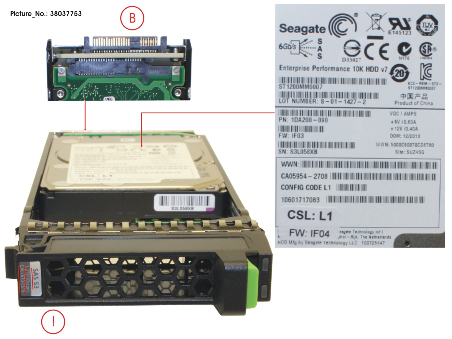 DX S3 HDD SAS 1.2TB 10KRPM 2.5 X1