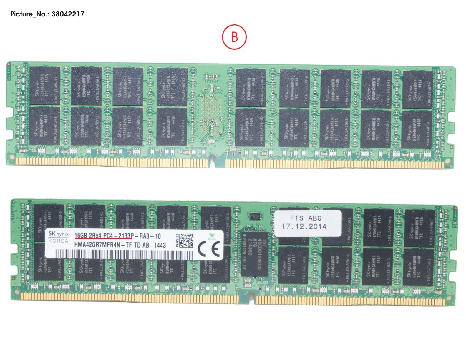 16GB (1X16GB) 2RX4 DDR4-2133 R ECC