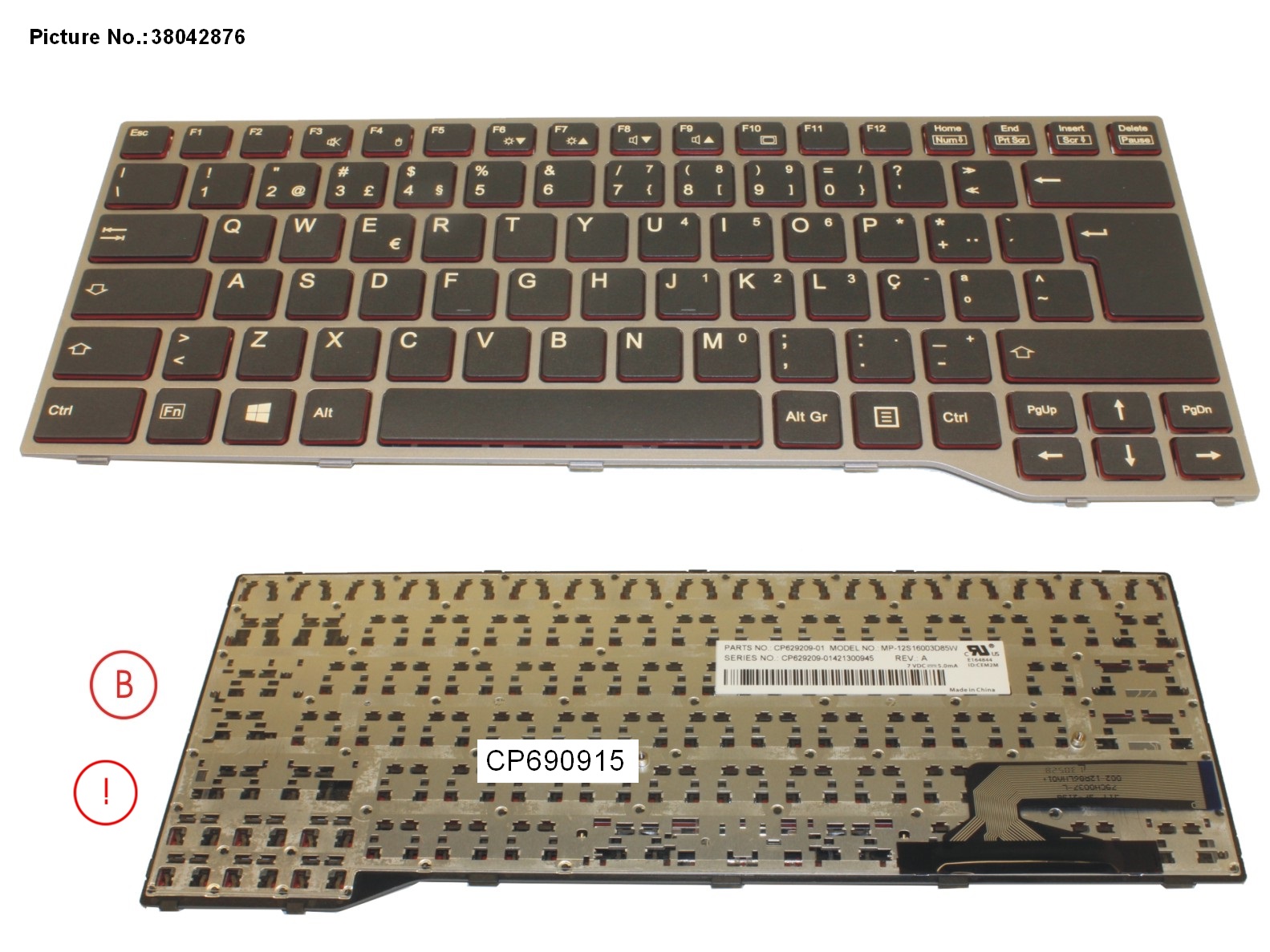 KEYBOARD BLACK WO TS PORTUGAL