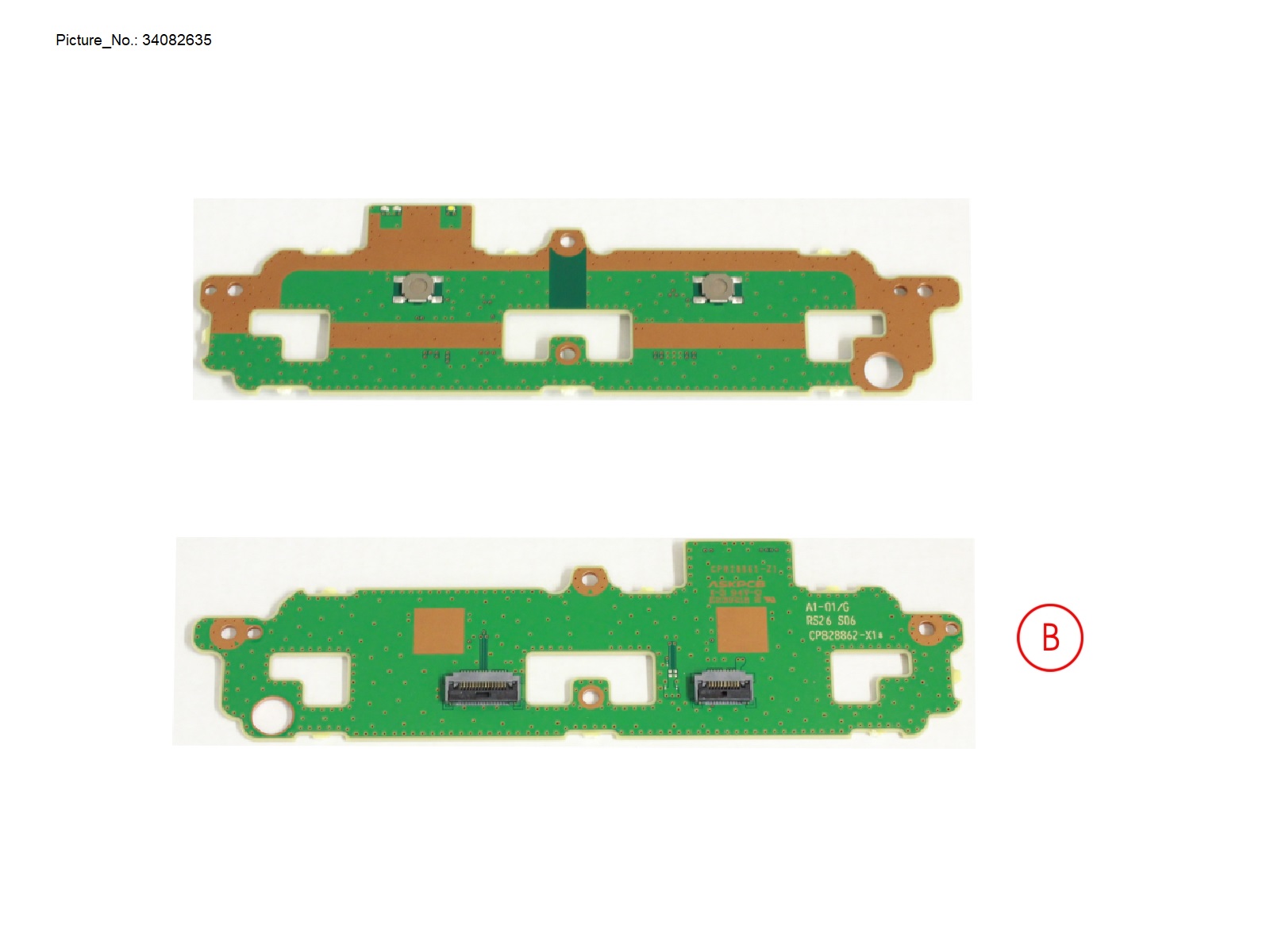 SUB BOARD, TP BUTTONS