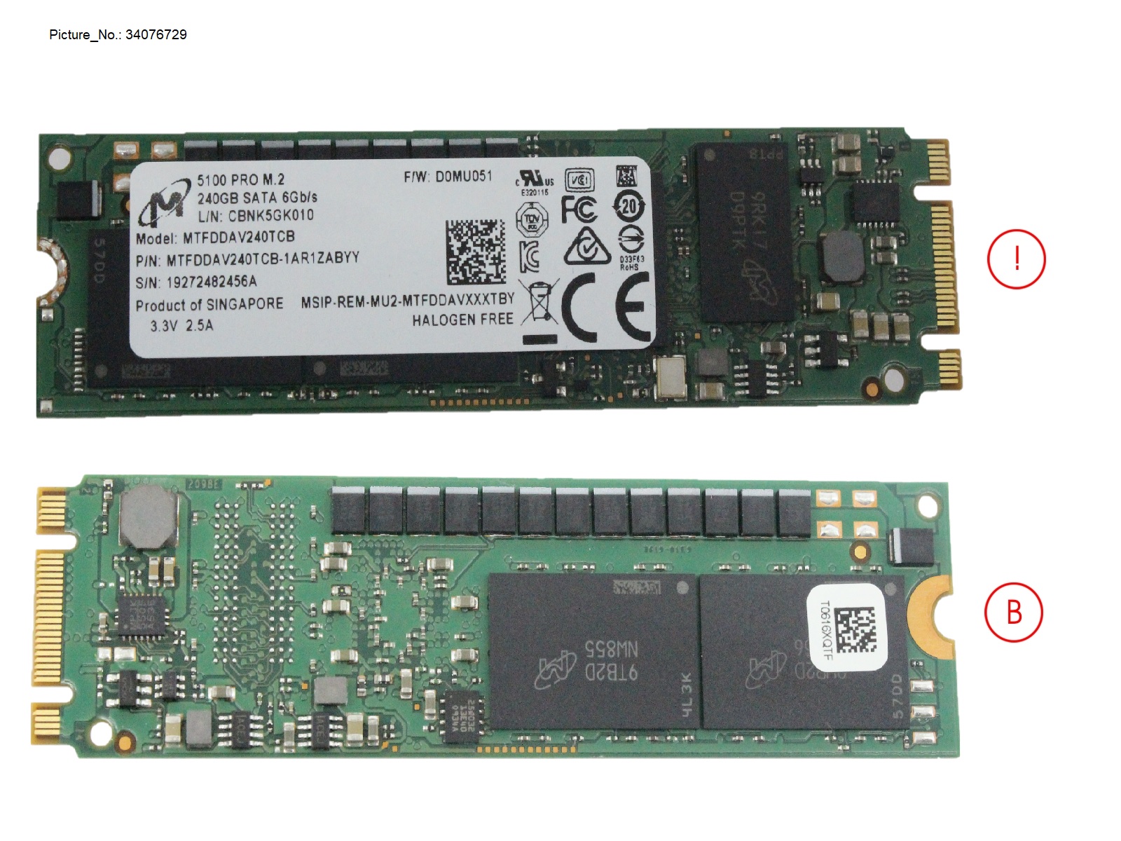 SSD SATA 6G 240GB M.2 N H-P