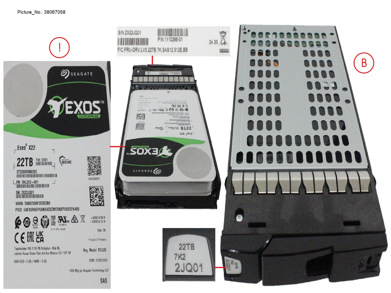 ETERNUS NU SED HDD,3.5,22TB,7K,12G,N-SA